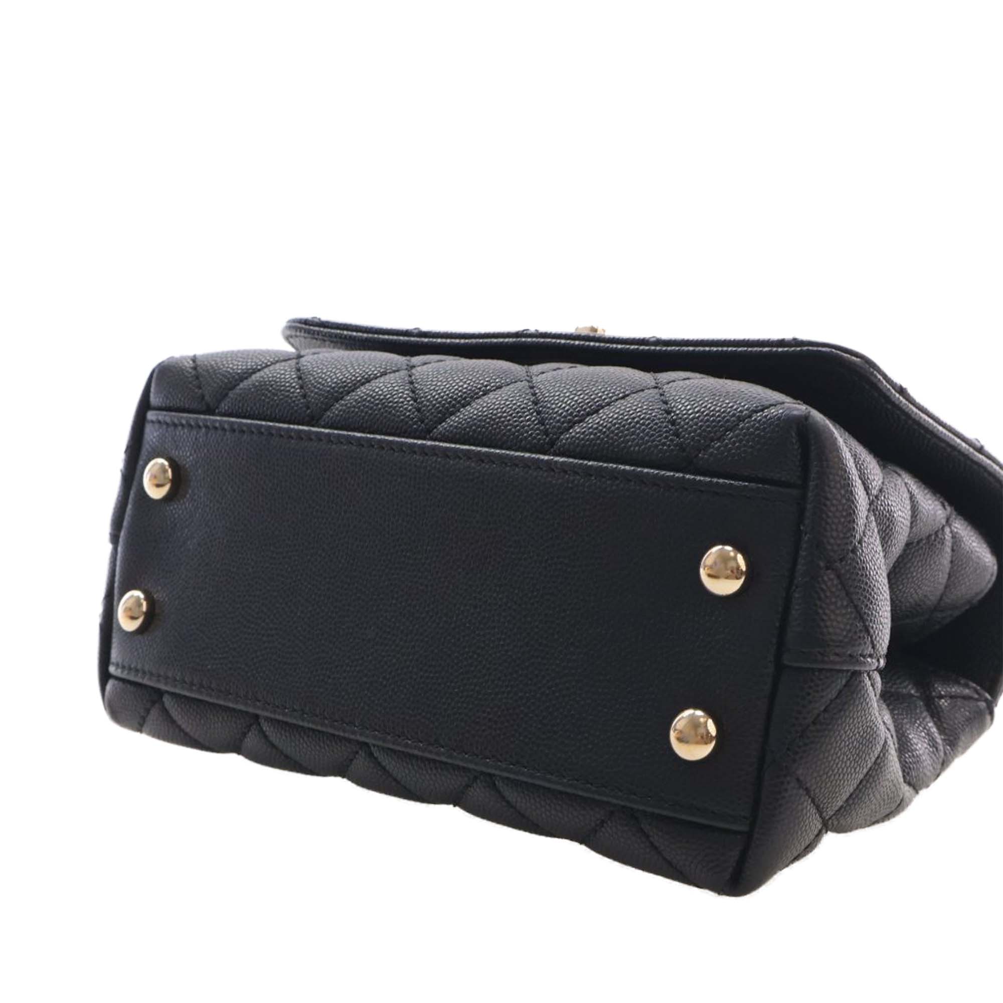 Chanel Extra Mini Quilted Caviar Coco Top Handle Bag - image 6