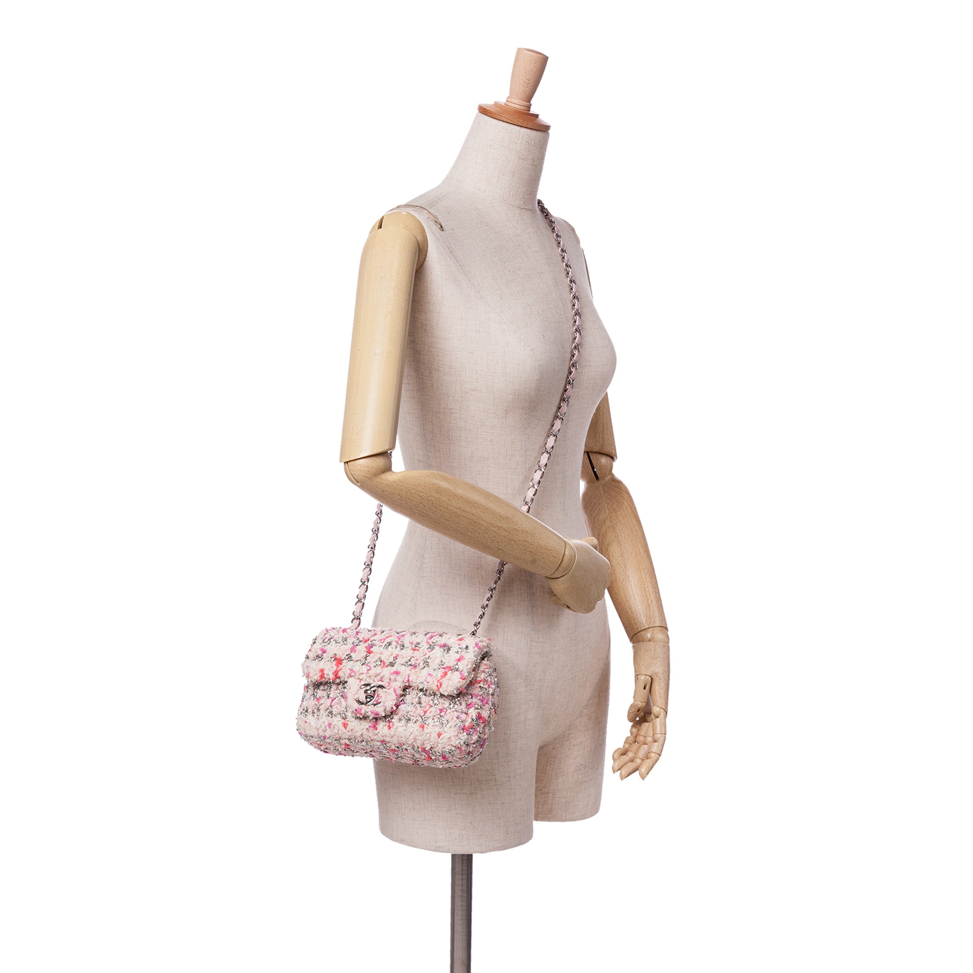 Chanel Mini Rectangular Classic Tweed Single Flap - image 9