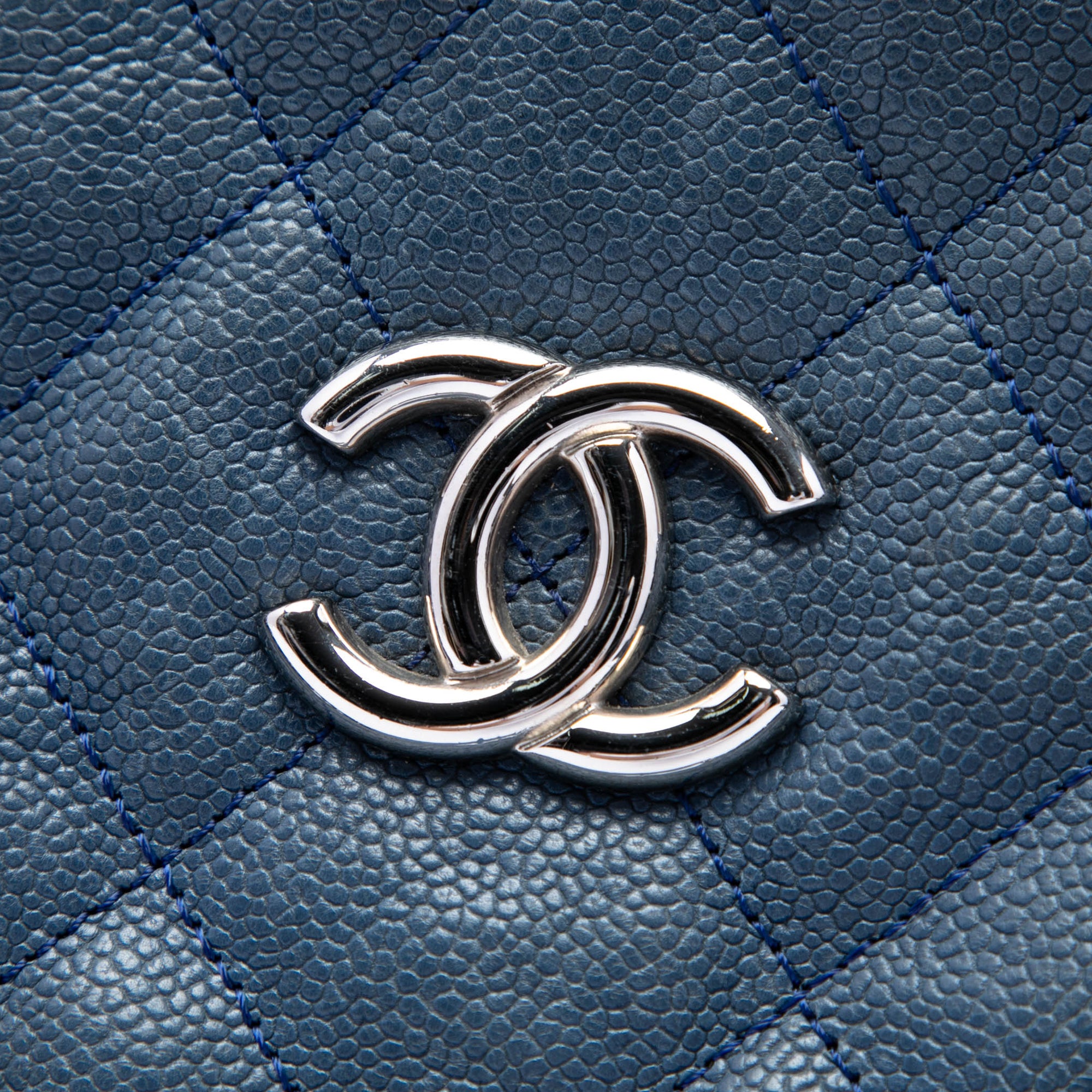 Chanel Quilted Caviar French Riviera Tote - image 5