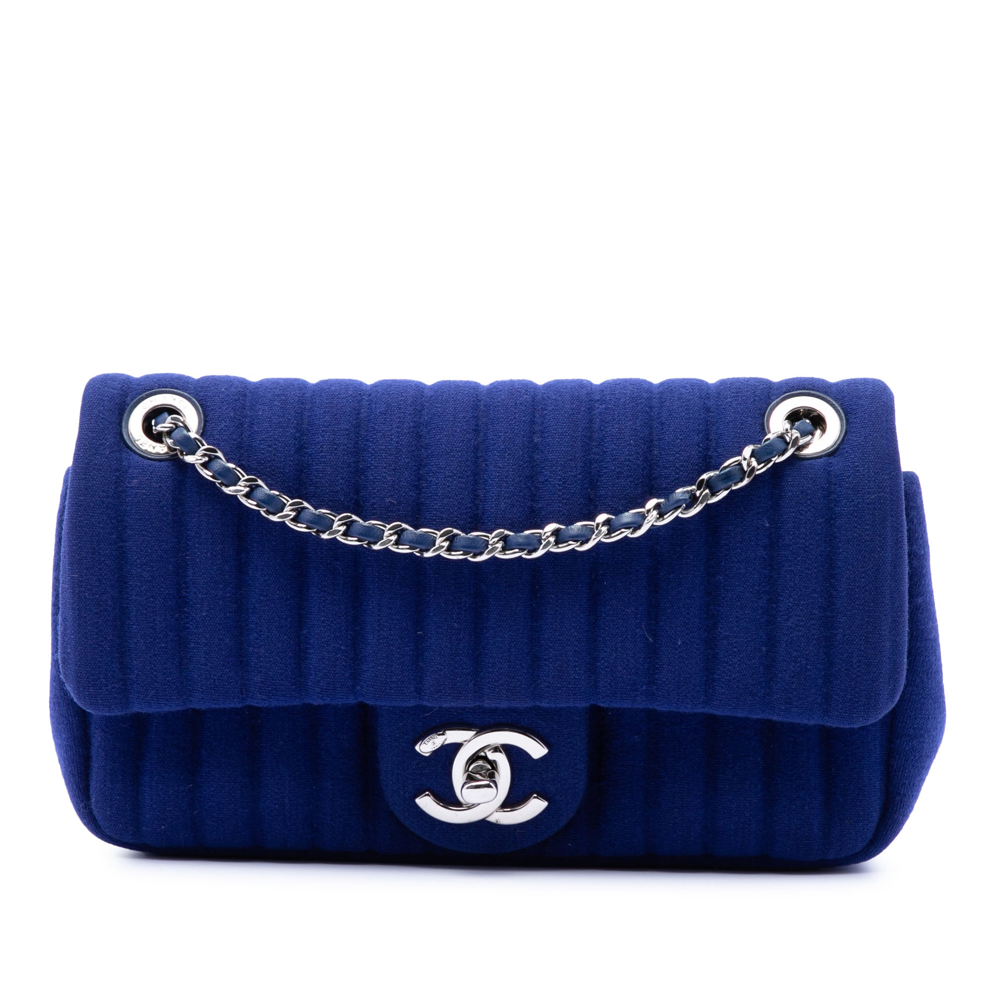 Chanel Mini Vertical Quilted Jersey Single Flap - image 1