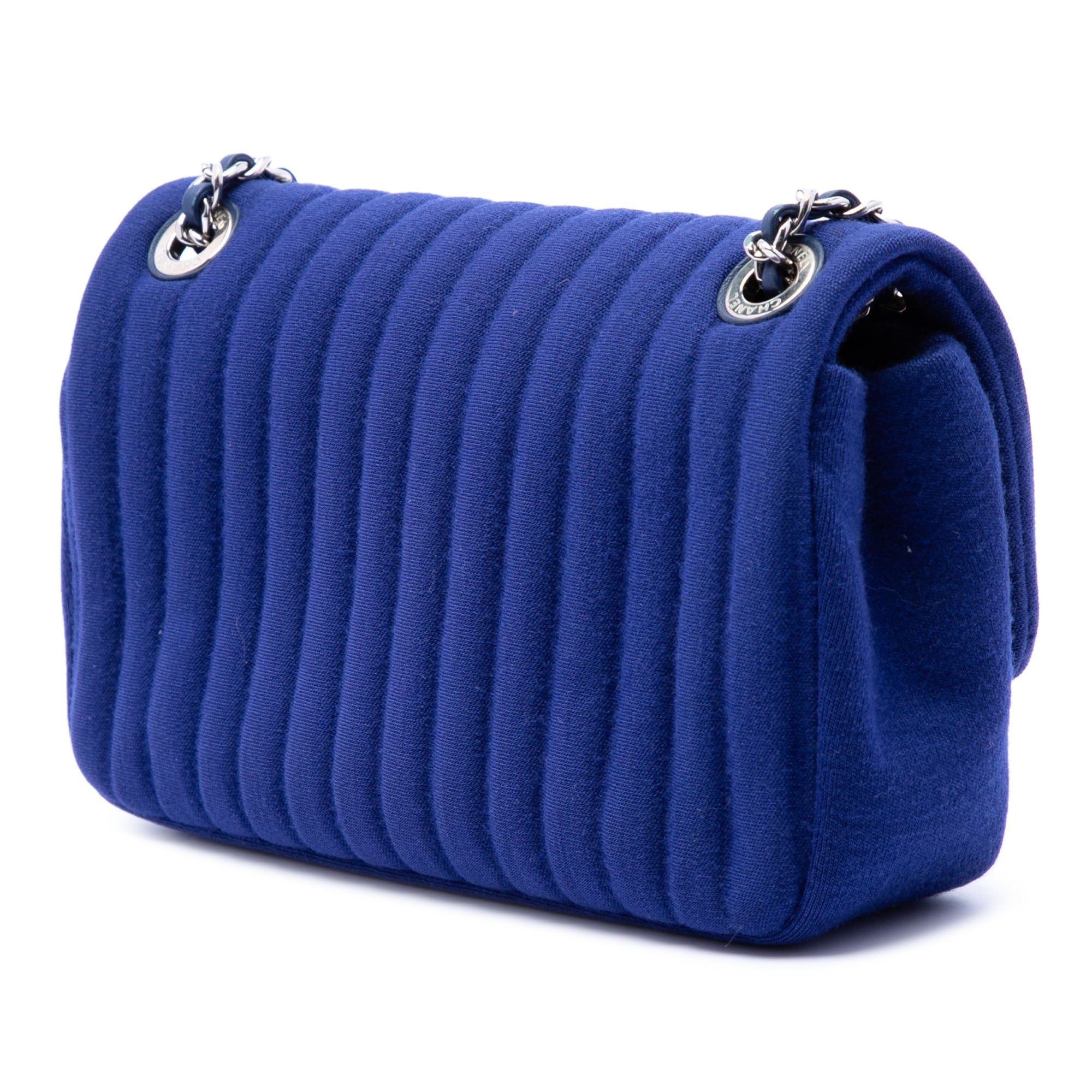 Chanel Mini Vertical Quilted Jersey Single Flap - image 2