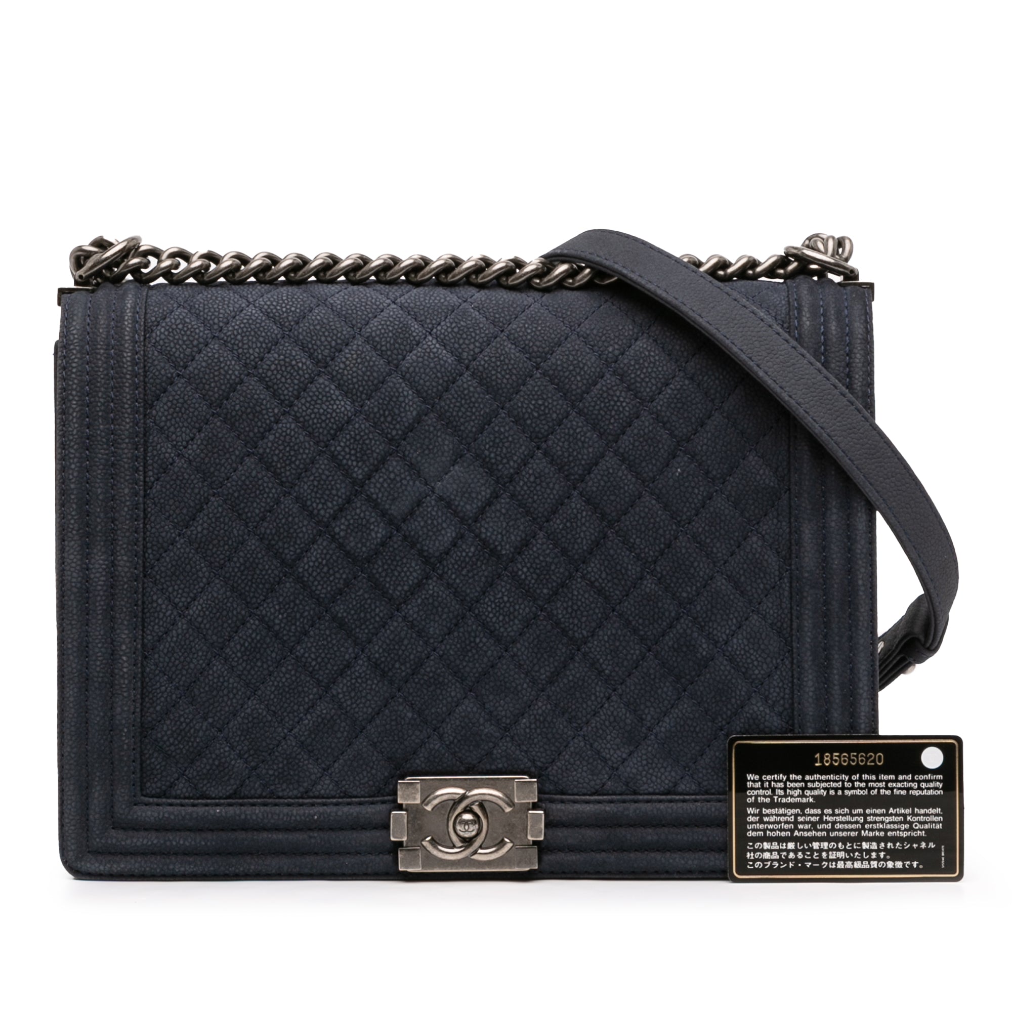 Chanel Large Iridescent Quilted Caviar Boy Flap - image 11