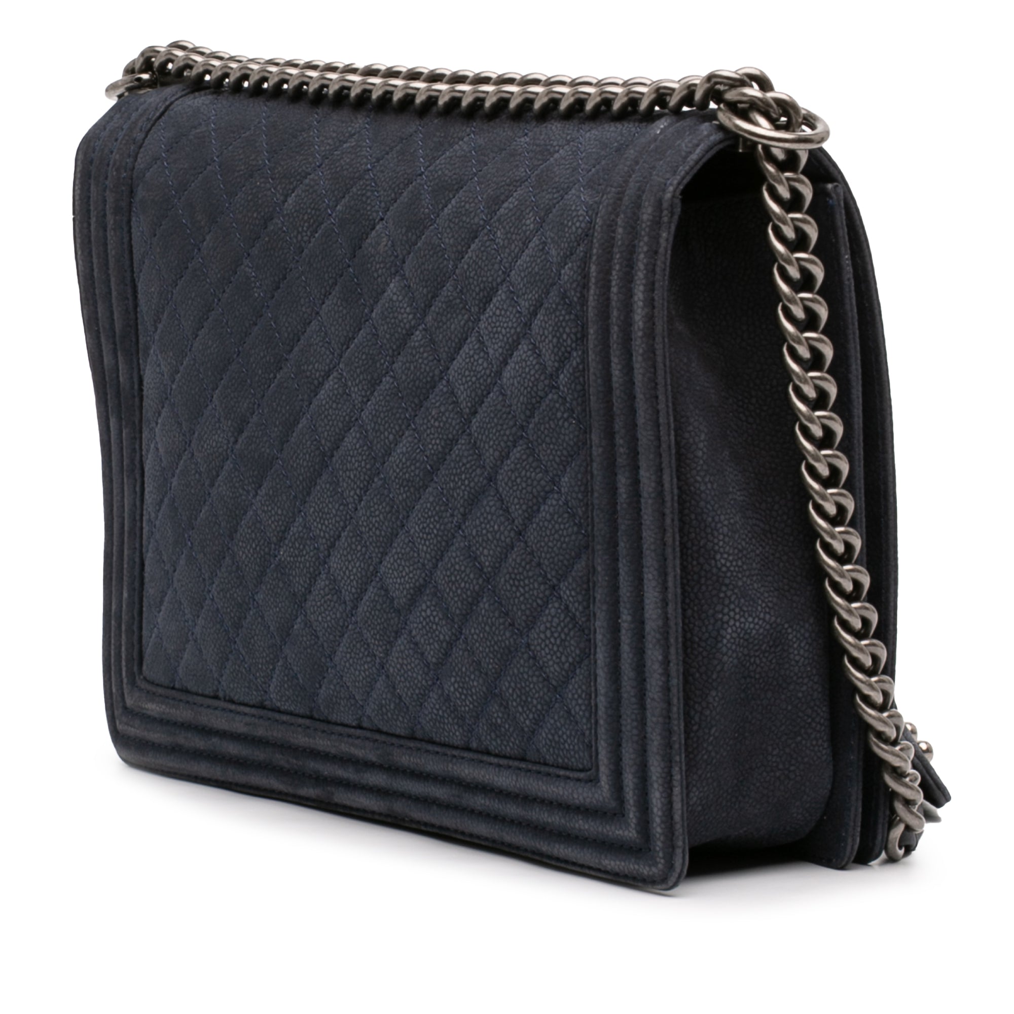 Chanel Large Iridescent Quilted Caviar Boy Flap - image 2