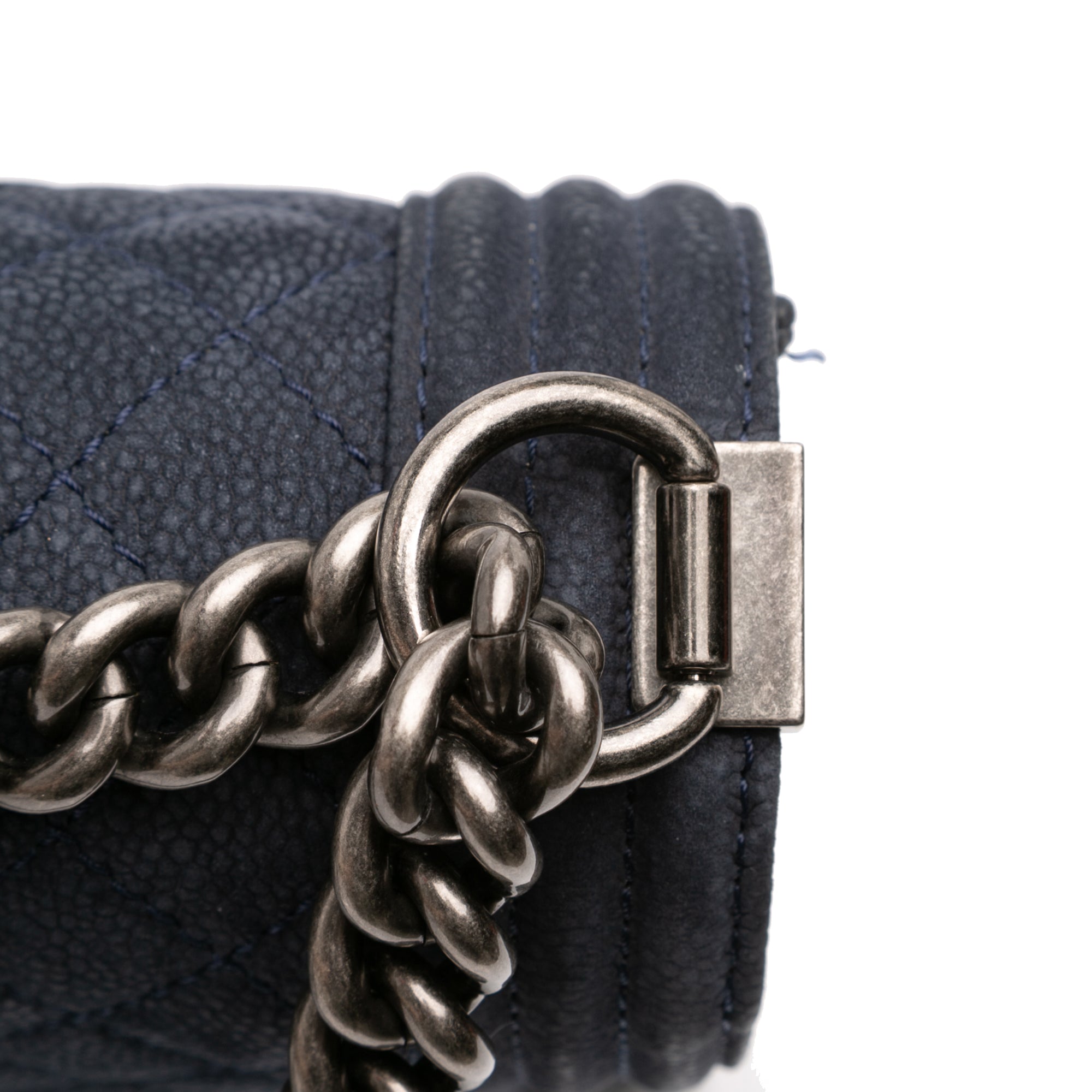 Chanel Large Iridescent Quilted Caviar Boy Flap - image 8