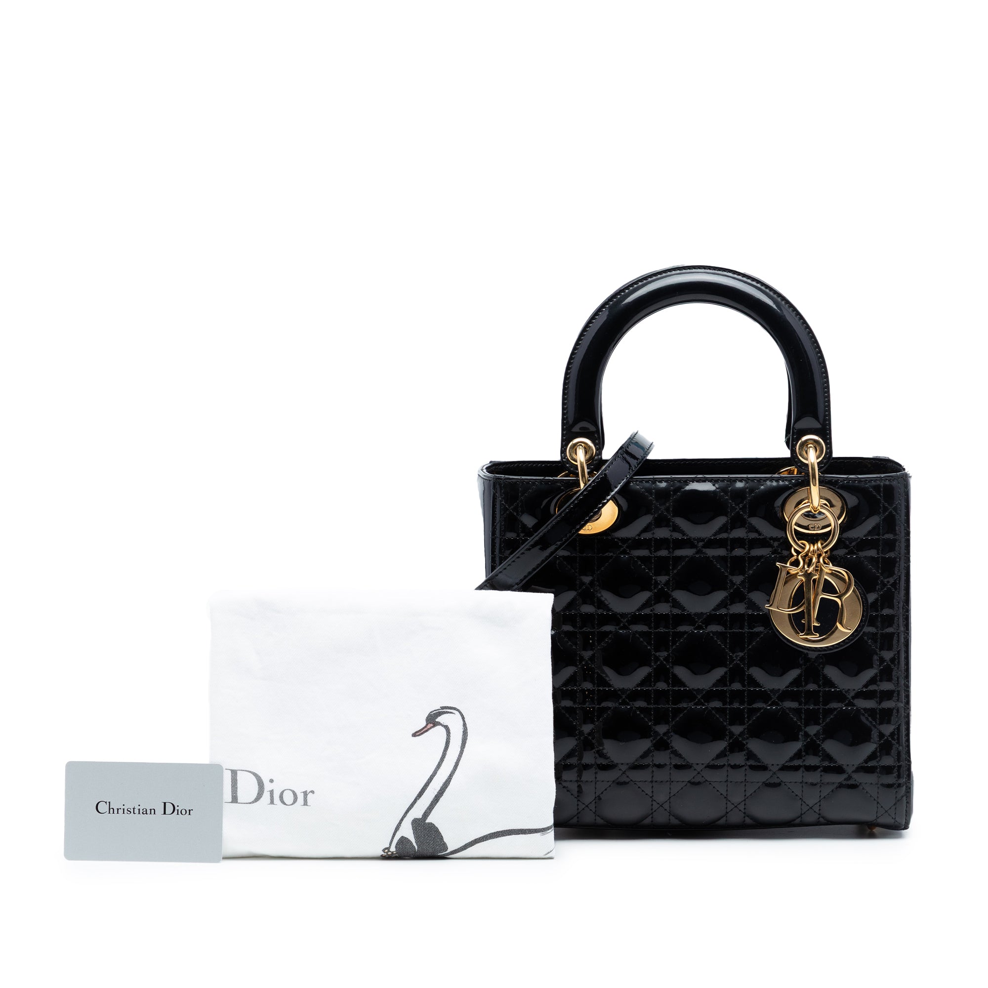 Dior Medium Patent Cannage Lady Dior - image 8