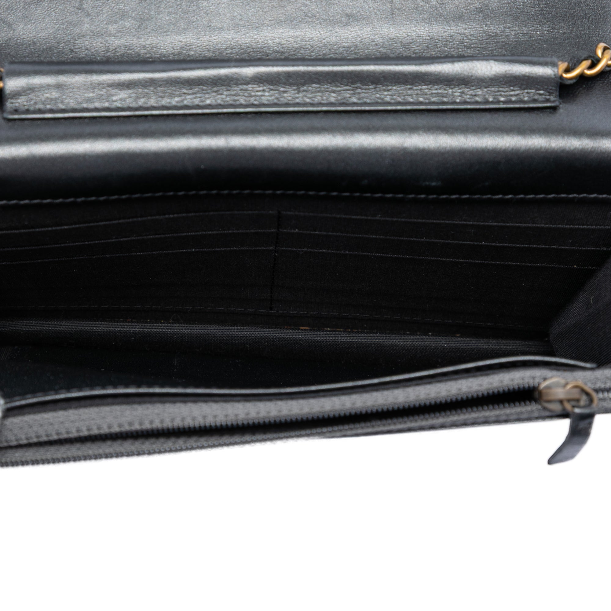 Chanel Quilted Lambskin Double Stitch Boy Wallet On Chain - image 4