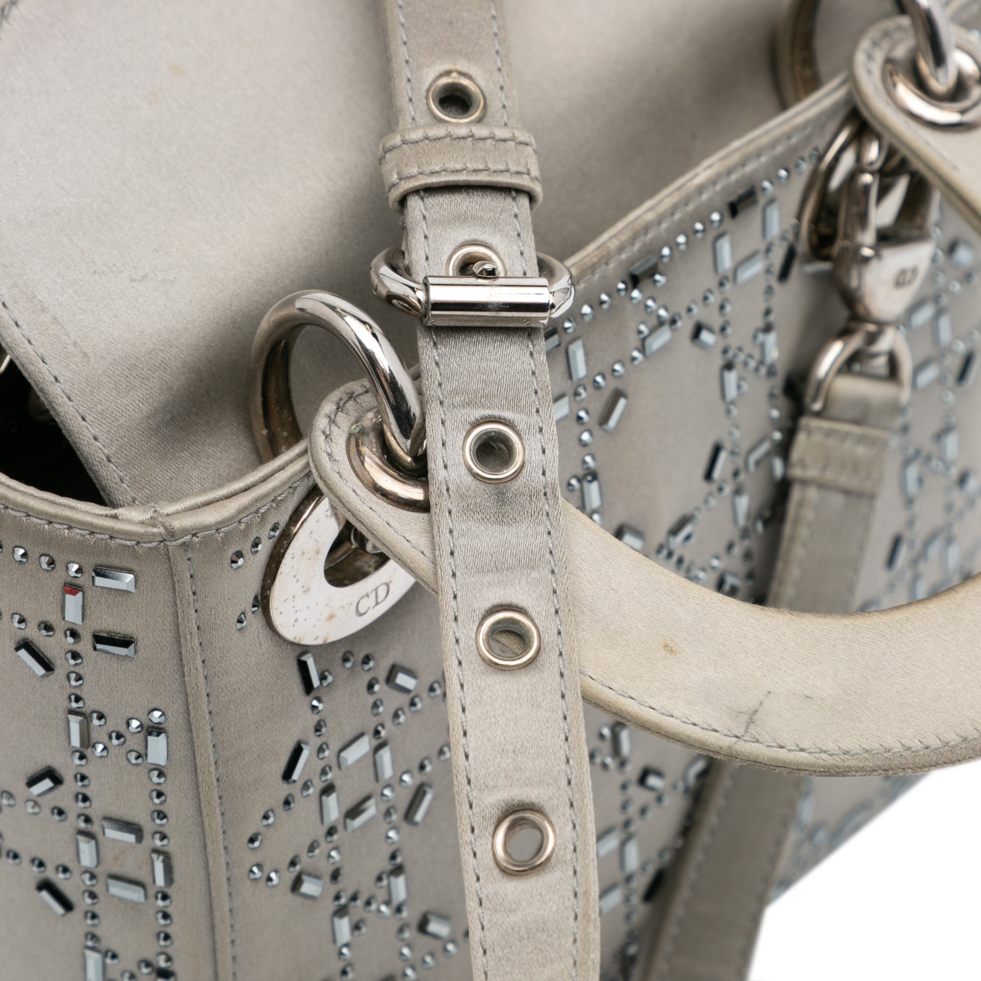 Dior Mini Satin Cannage Crystal Embellished Lady Dior - image 10
