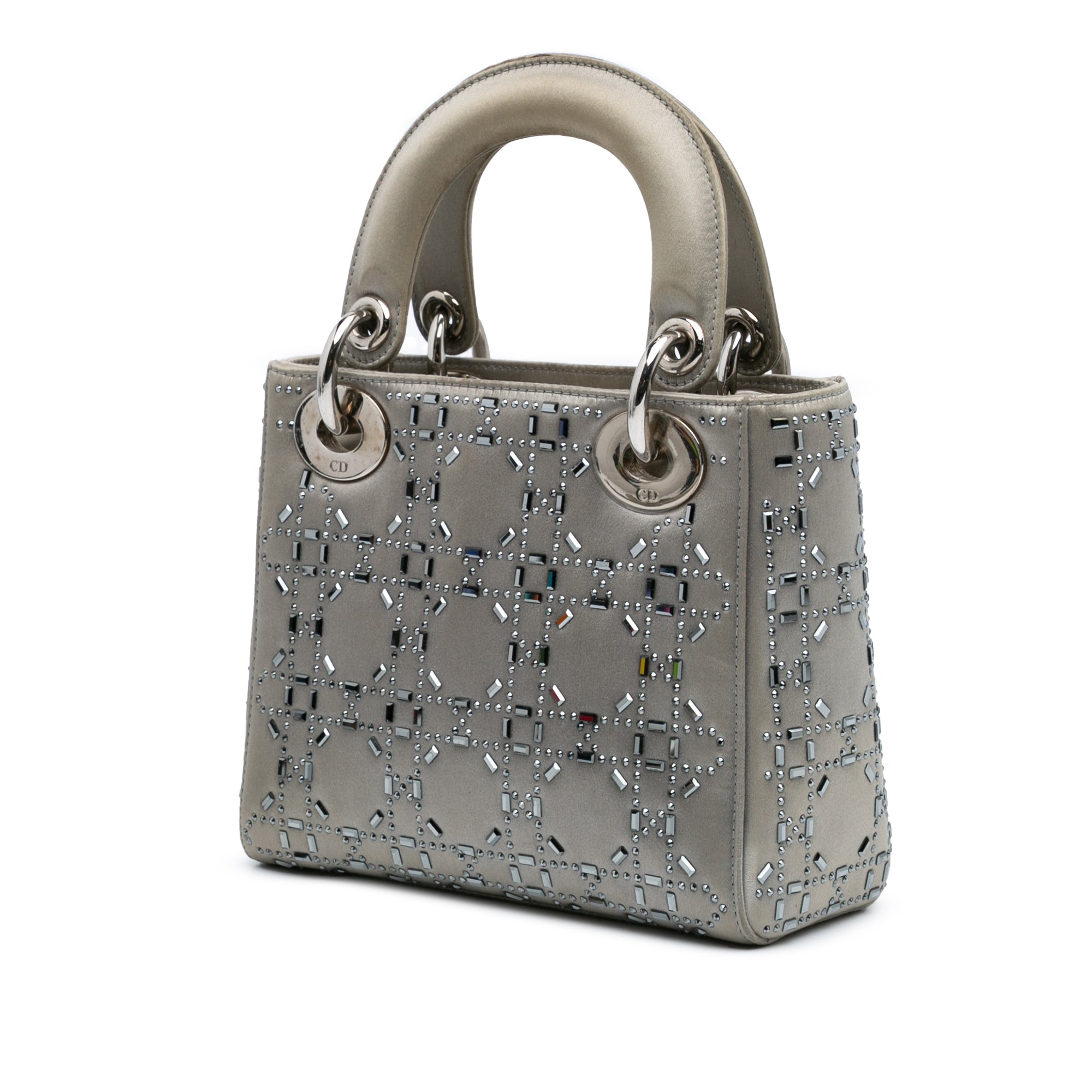 Dior Mini Satin Cannage Crystal Embellished Lady Dior - image 2