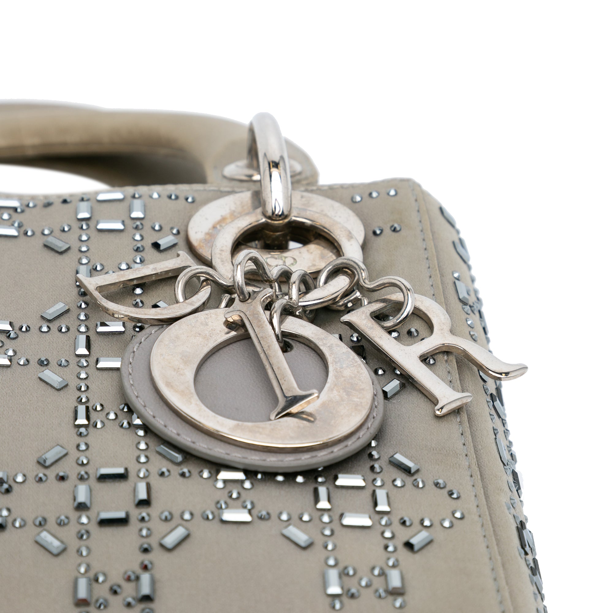 Dior Mini Satin Cannage Crystal Embellished Lady Dior - image 7