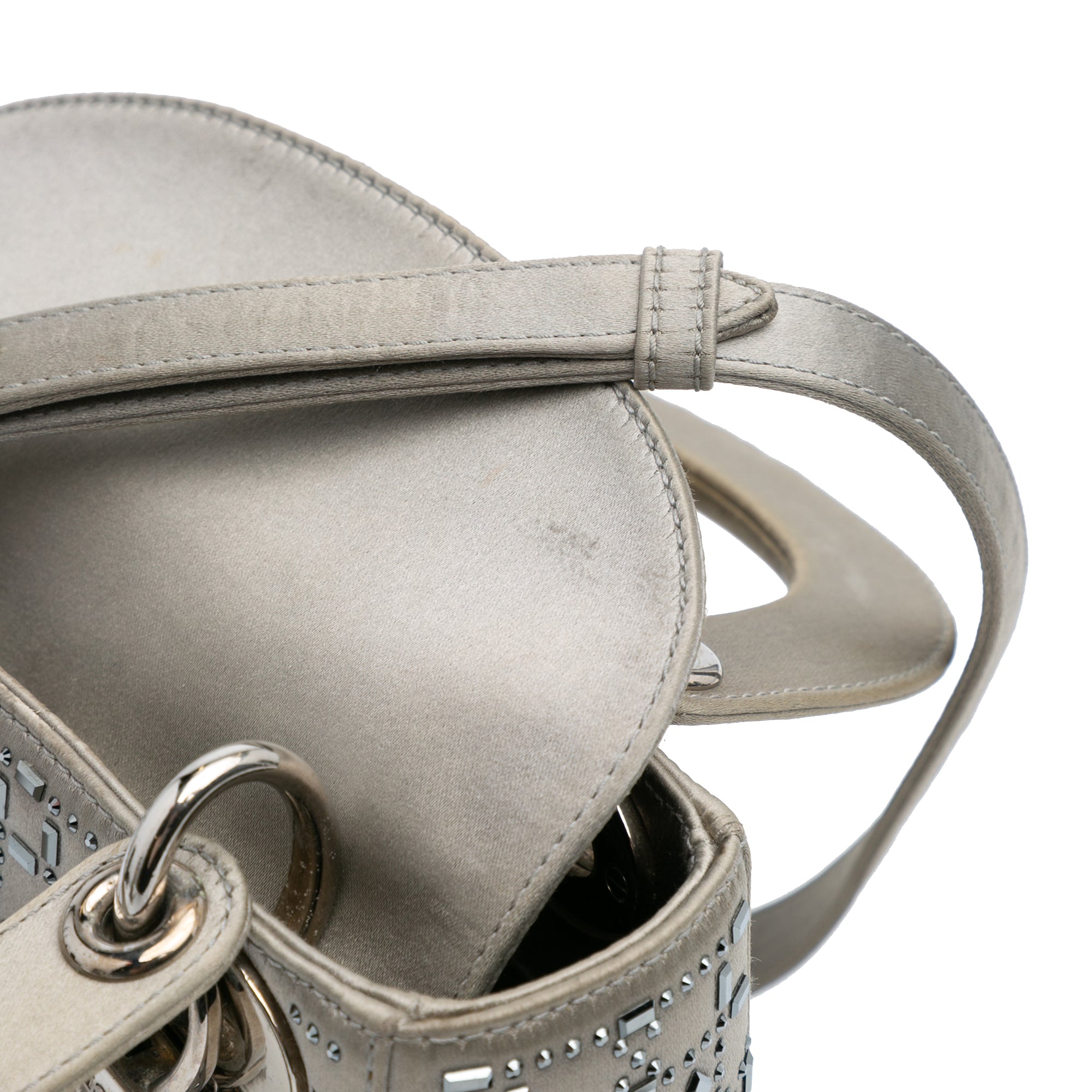 Dior Mini Satin Cannage Crystal Embellished Lady Dior - image 9