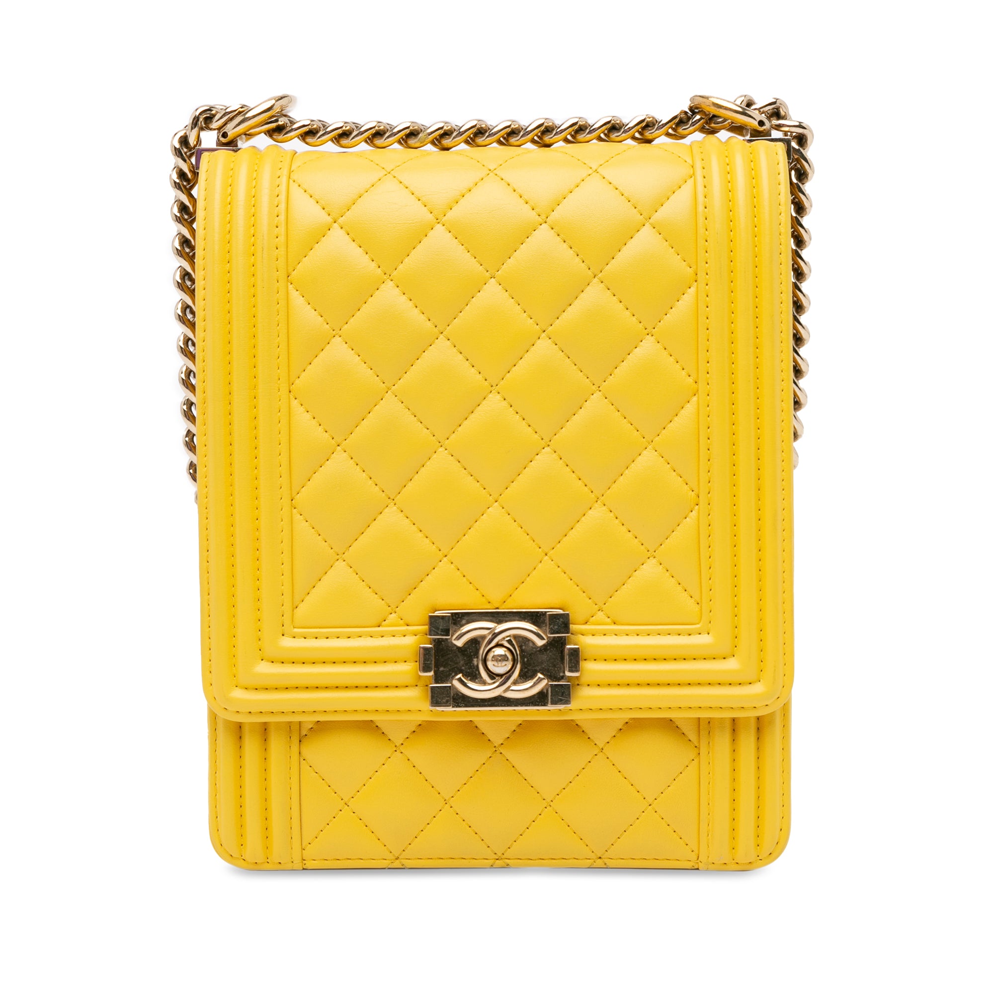 Chanel Quilted Lambskin North South Boy Flap - image 1