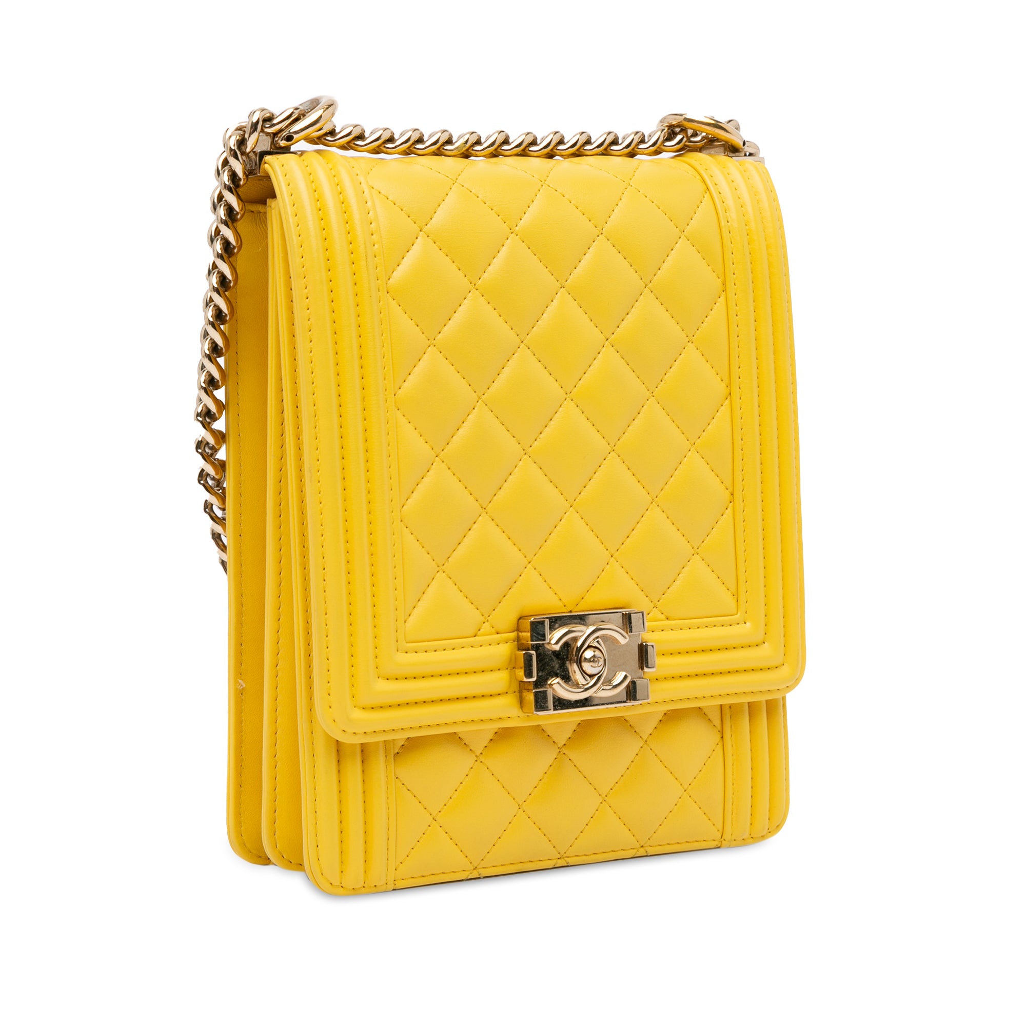 Chanel Quilted Lambskin North South Boy Flap - image 2