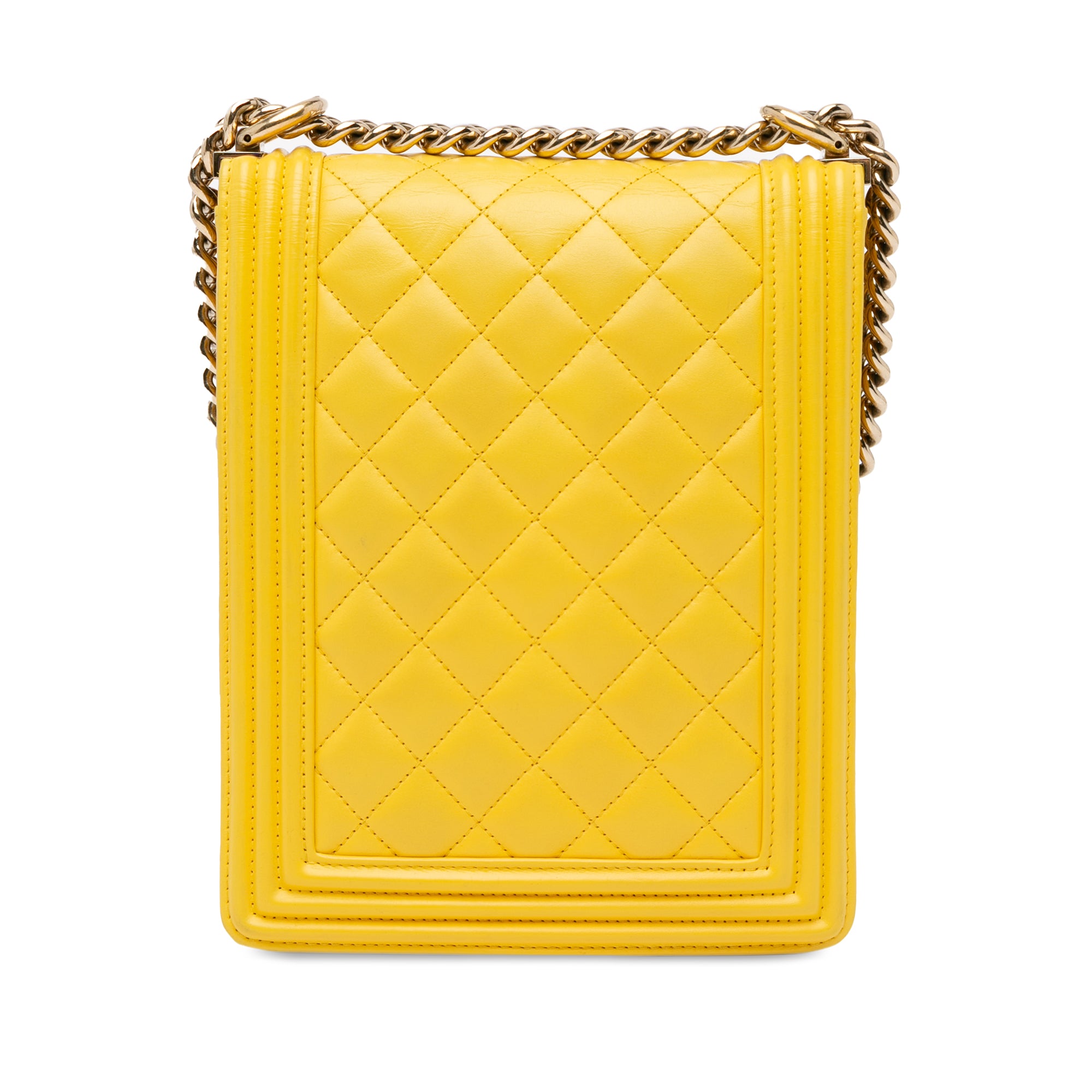 Chanel Quilted Lambskin North South Boy Flap - image 3