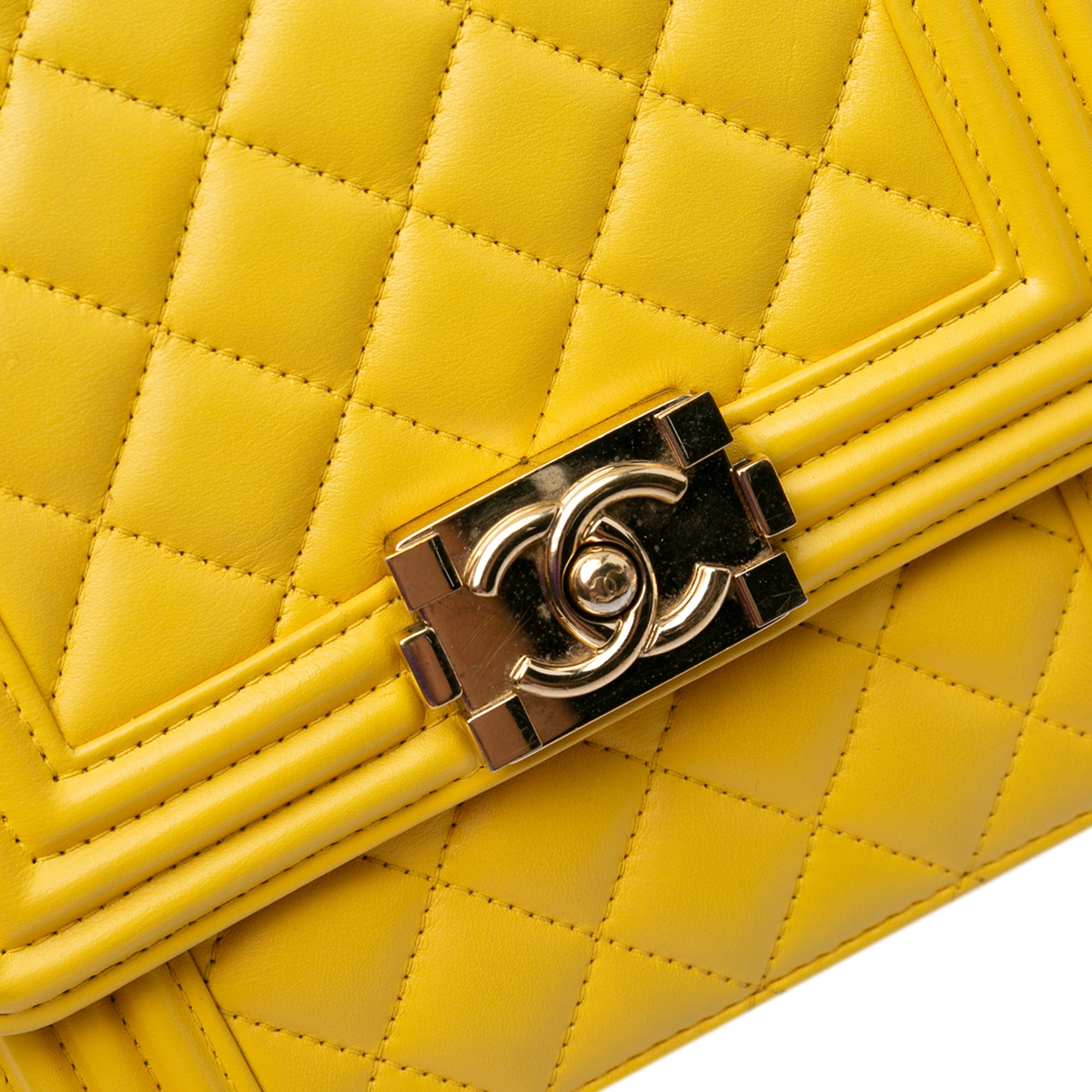 Chanel Quilted Lambskin North South Boy Flap - image 8