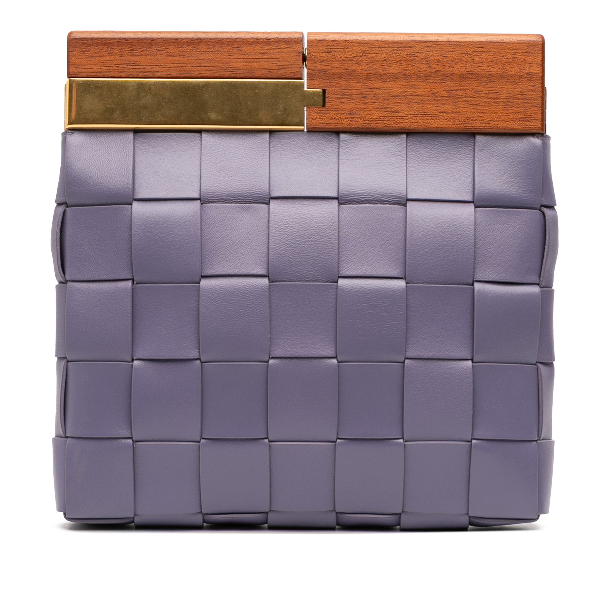 Bottega Veneta Lambskin Maxi Intrecciato The Snap Clutch - image 1