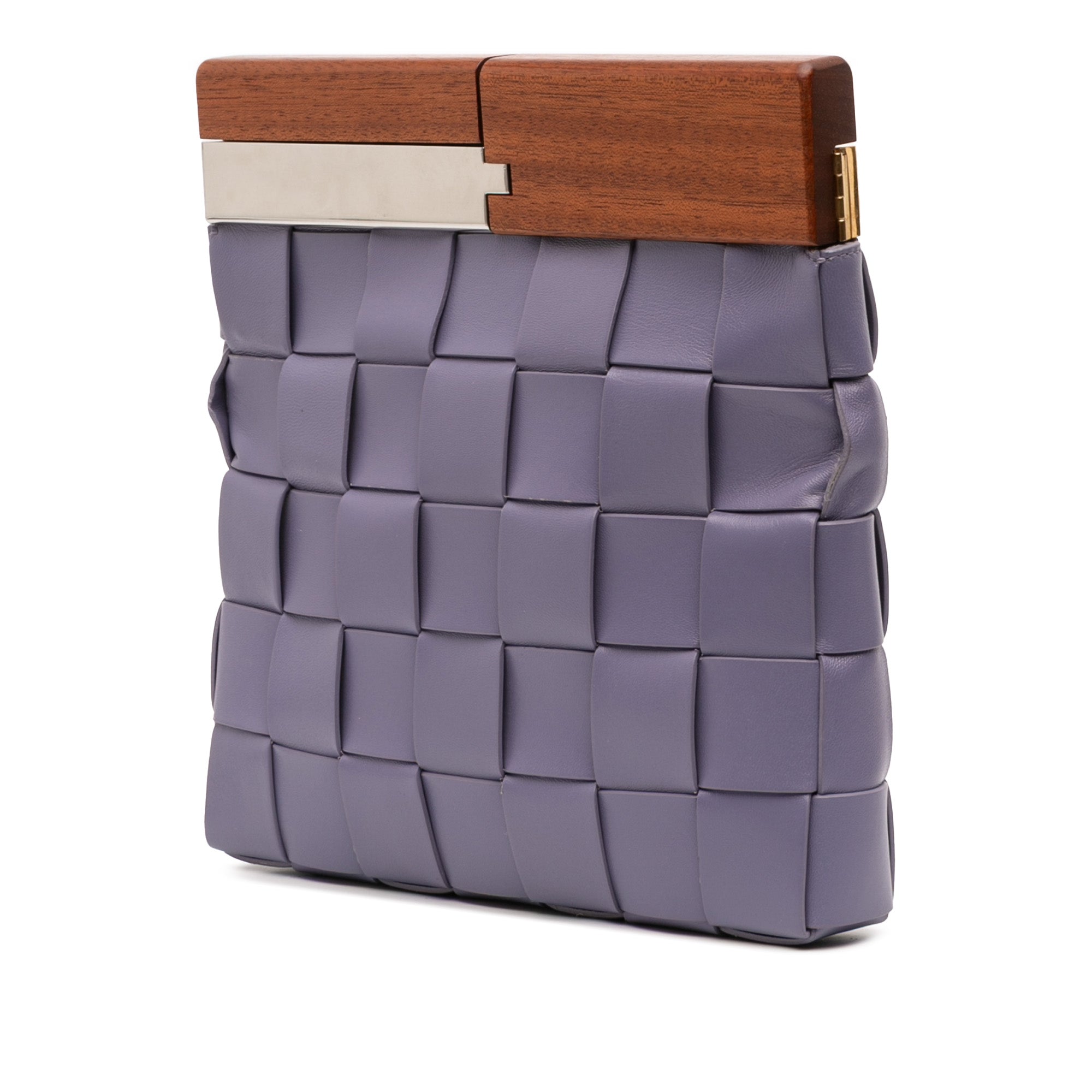Bottega Veneta Lambskin Maxi Intrecciato The Snap Clutch - image 2