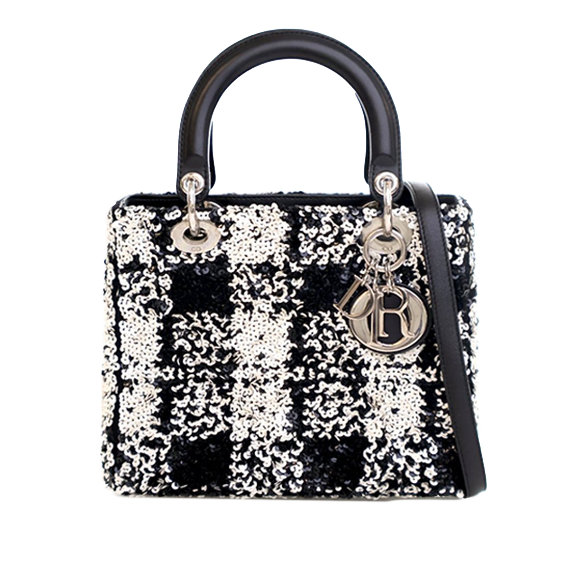 Dior Medium Lambskin Sequin Embellished Lady Dior - image 1
