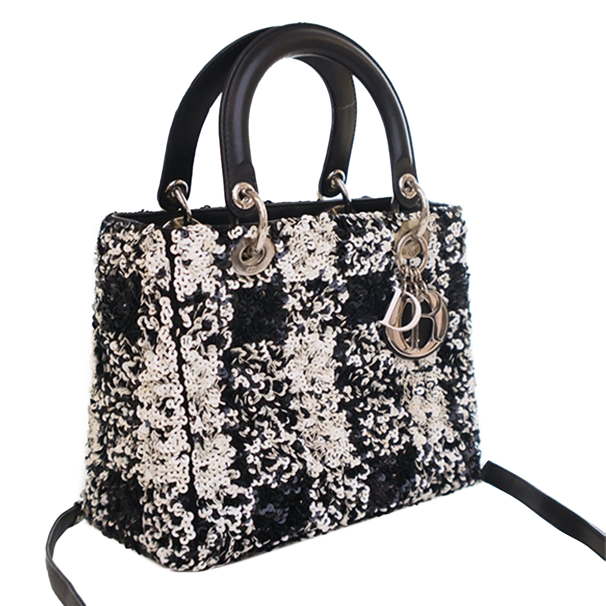 Dior Medium Lambskin Sequin Embellished Lady Dior - image 6