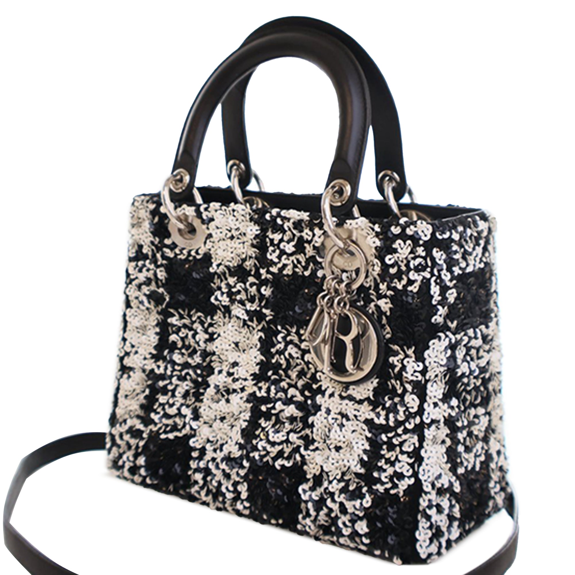 Dior Medium Lambskin Sequin Embellished Lady Dior - image 7