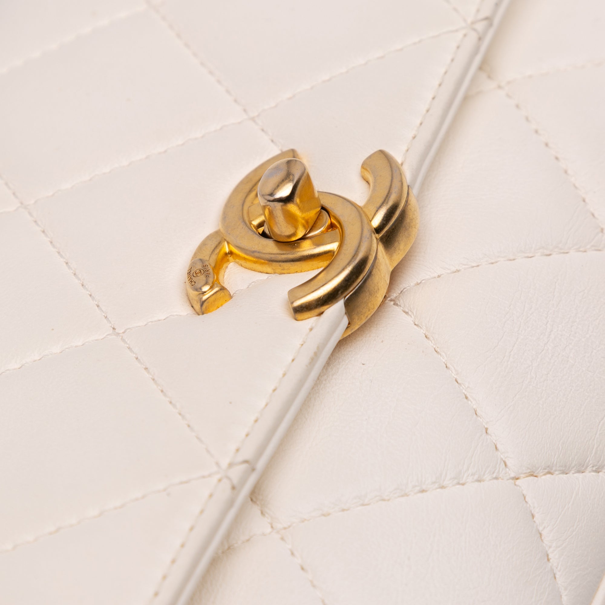 Chanel Mini Quilted Lambskin Crystal Logo Letters Chain Flap - image 7