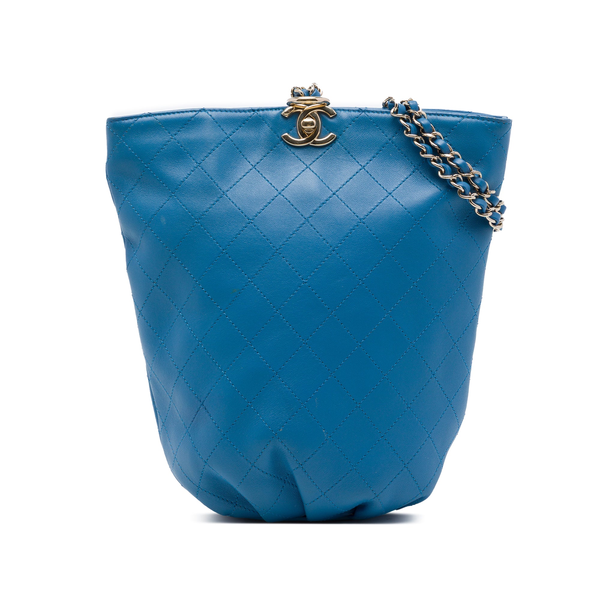 Chanel CC Quilted Calfskin Bucket Backpack - image 1