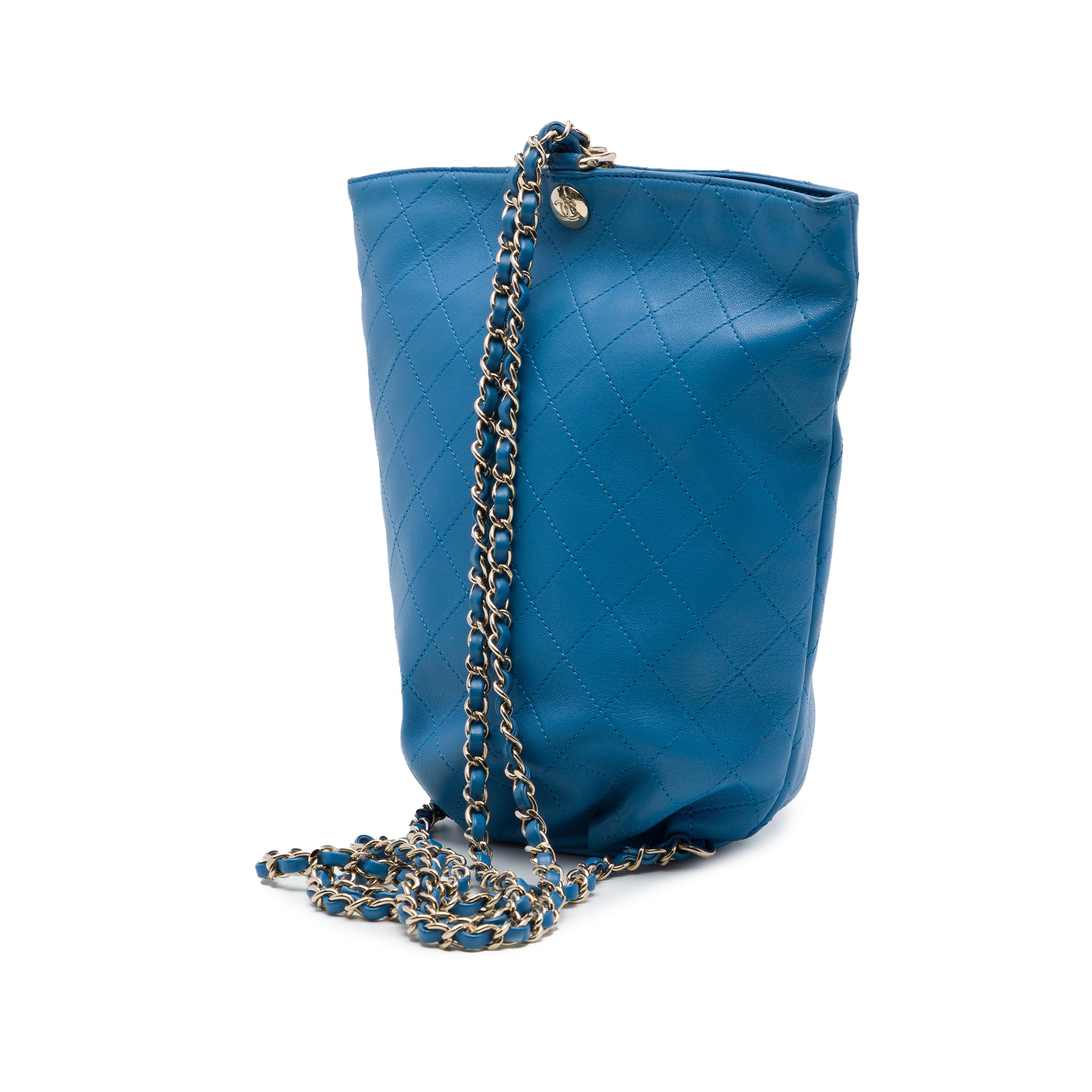 Chanel CC Quilted Calfskin Bucket Backpack - image 2