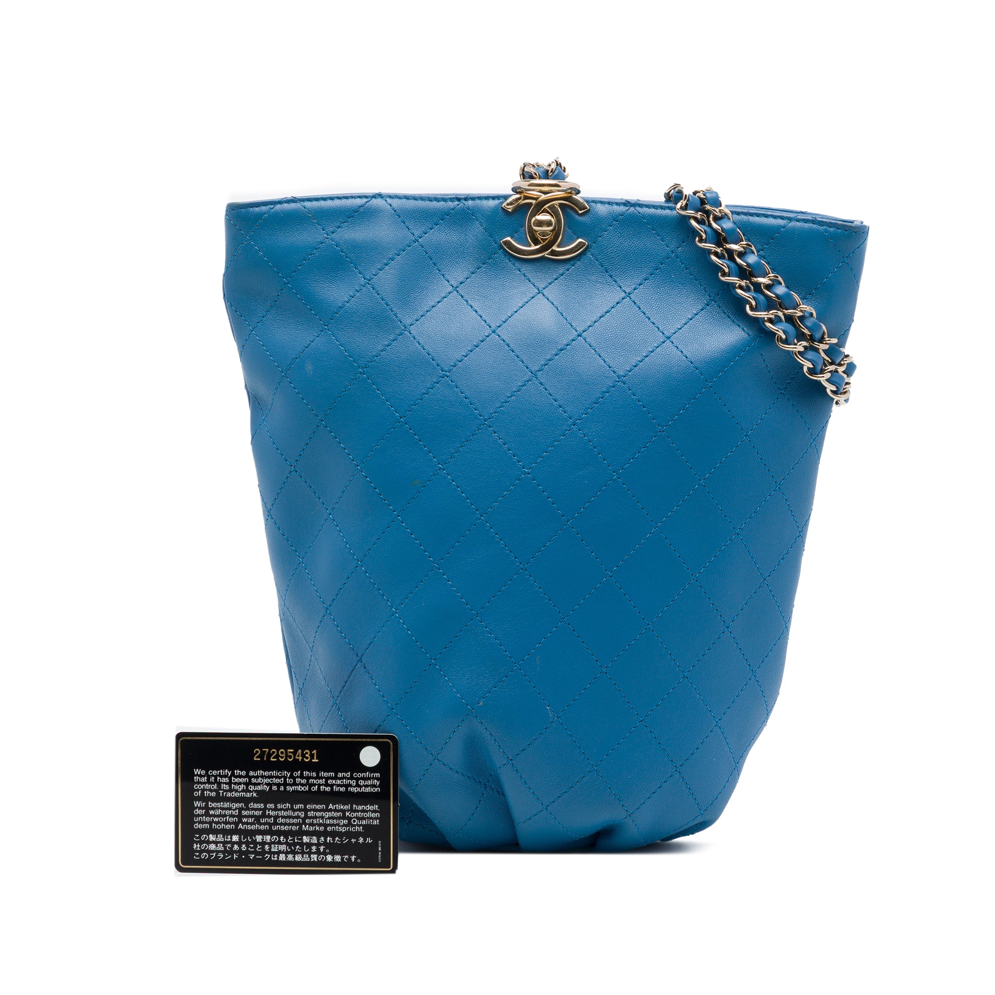 Chanel CC Quilted Calfskin Bucket Backpack - image 7