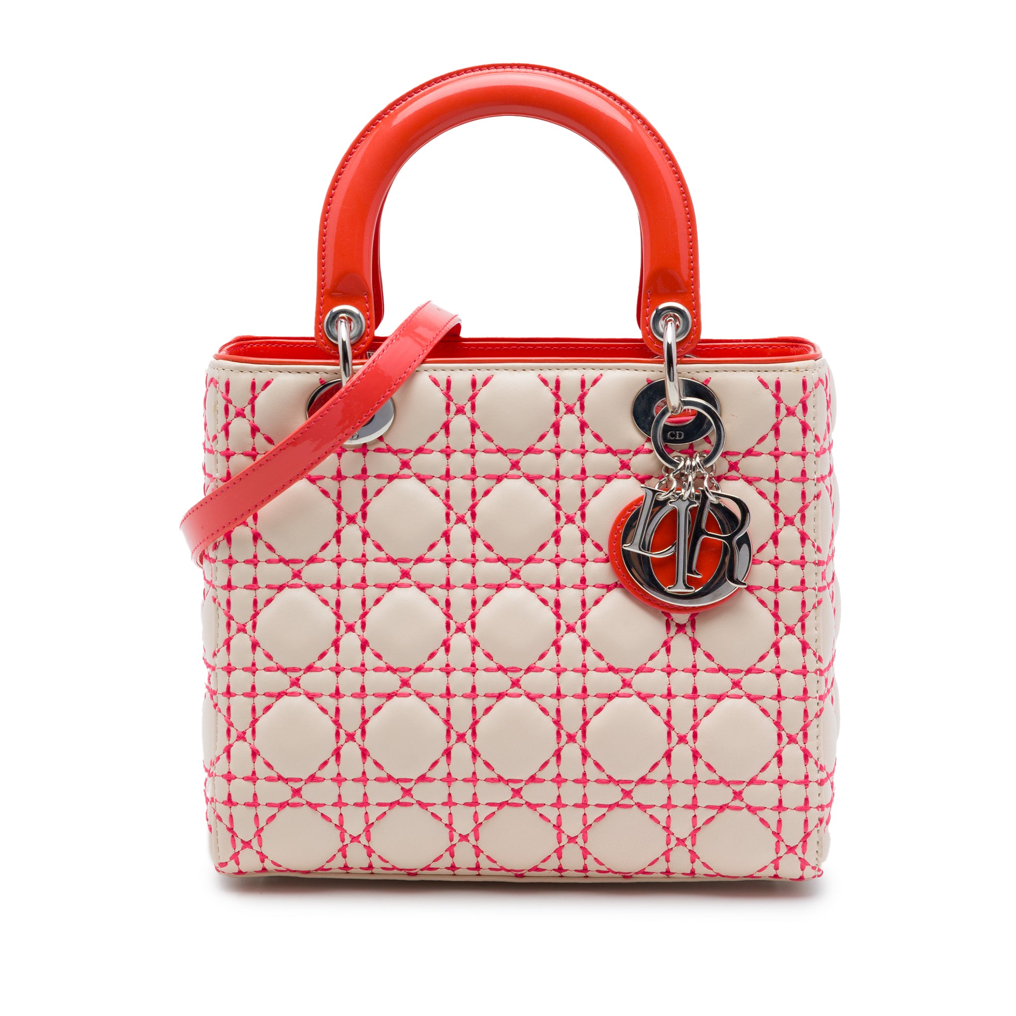 Dior Medium Lambskin Cannage Stitched Lady Dior - image 1