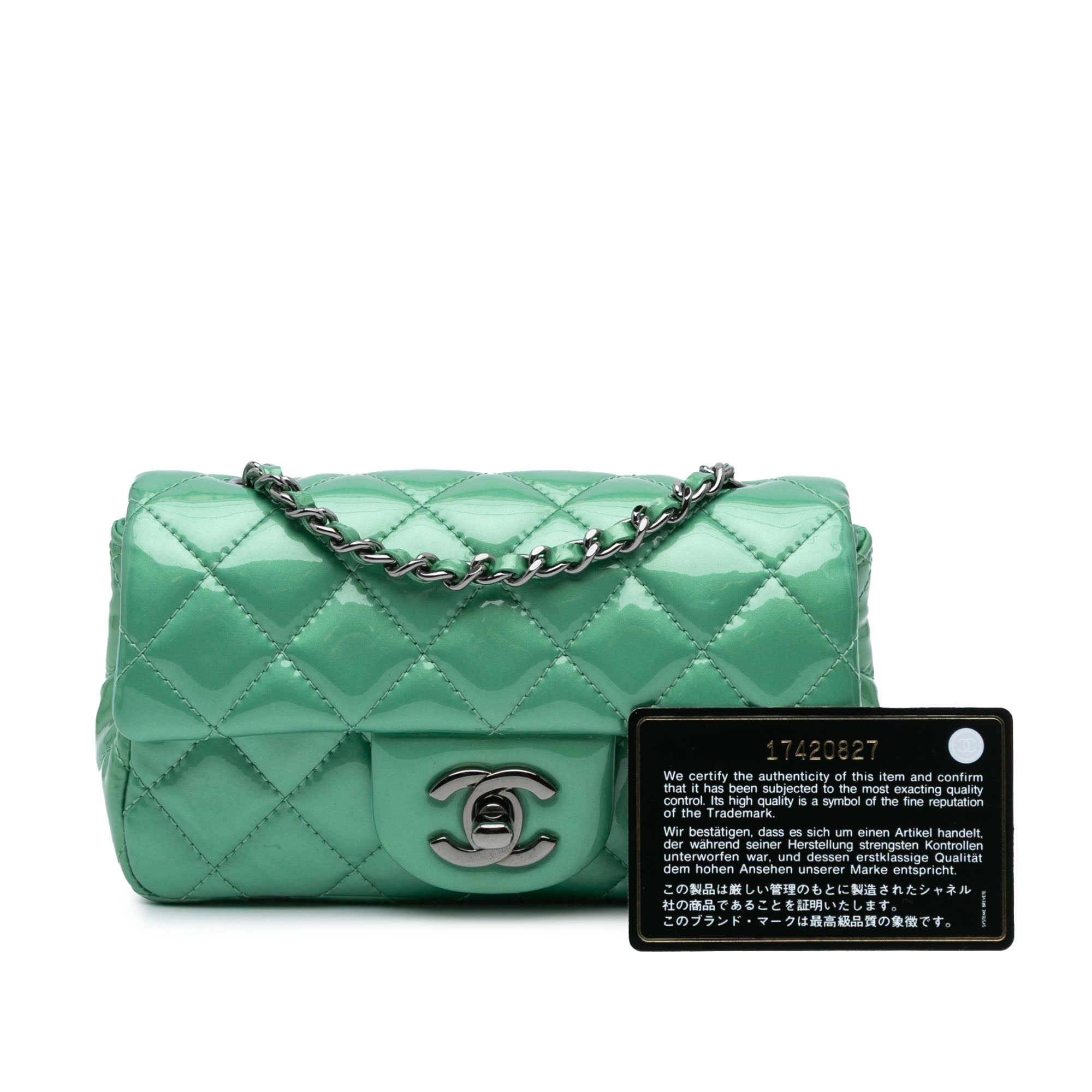 Chanel Extra Mini Rectangular Classic Patent Single Flap - image 10