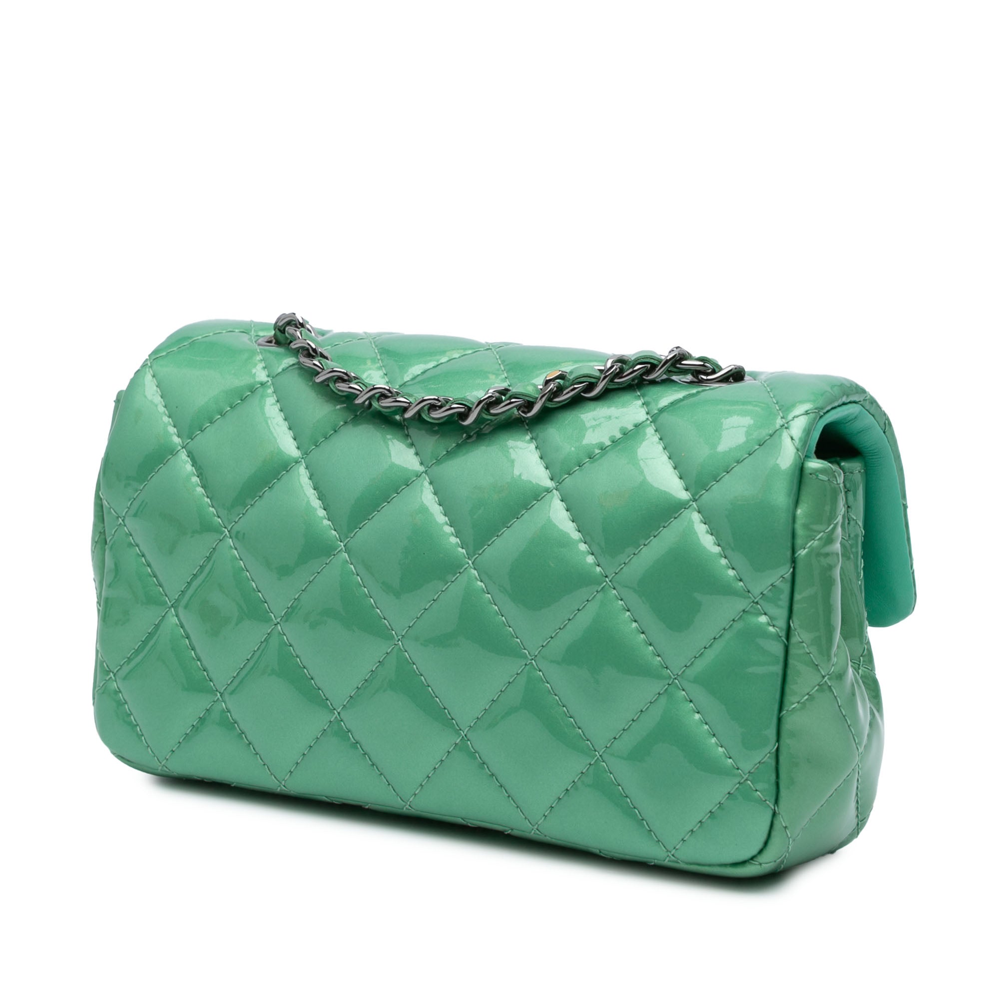 Chanel Extra Mini Rectangular Classic Patent Single Flap - image 2