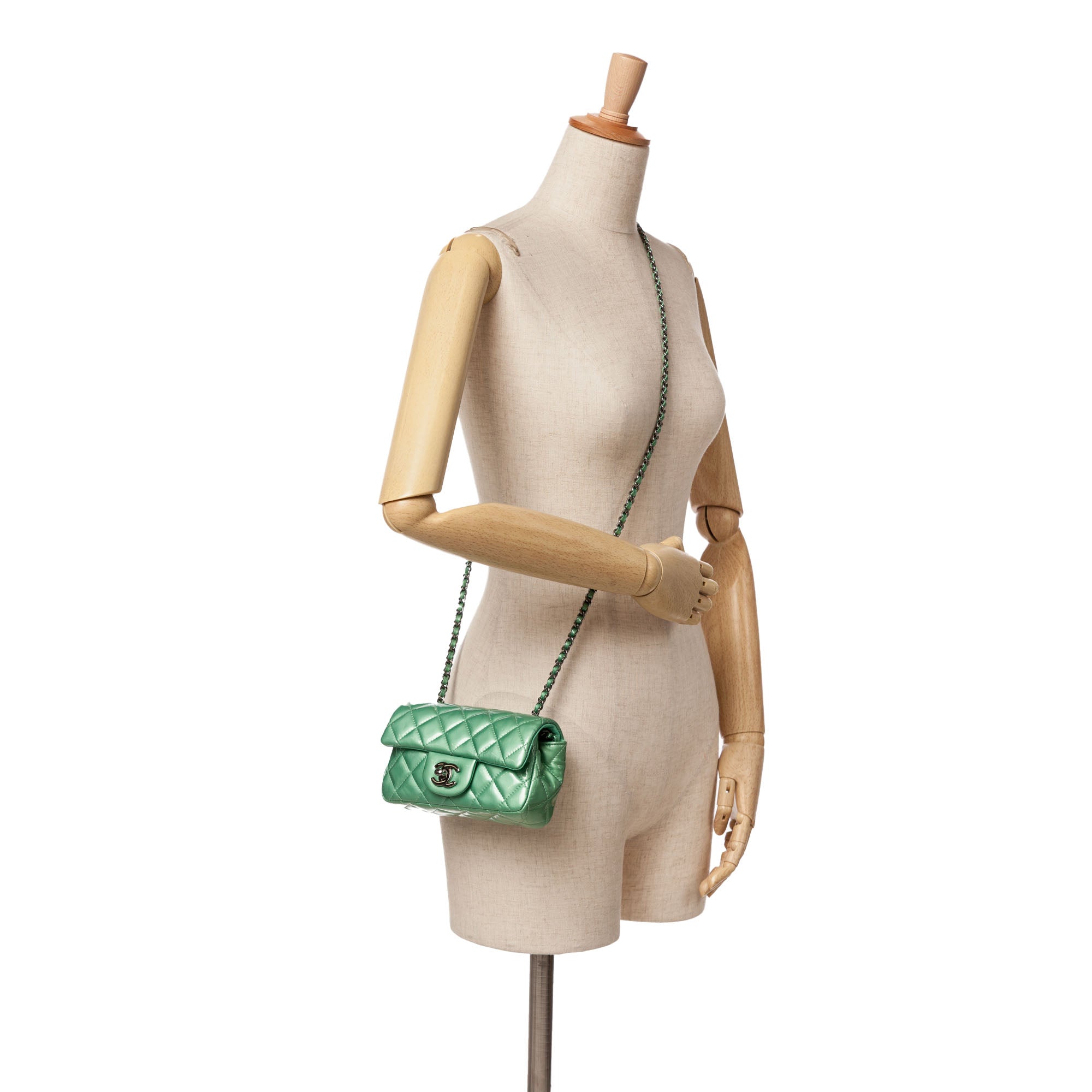 Chanel Extra Mini Rectangular Classic Patent Single Flap - image 9