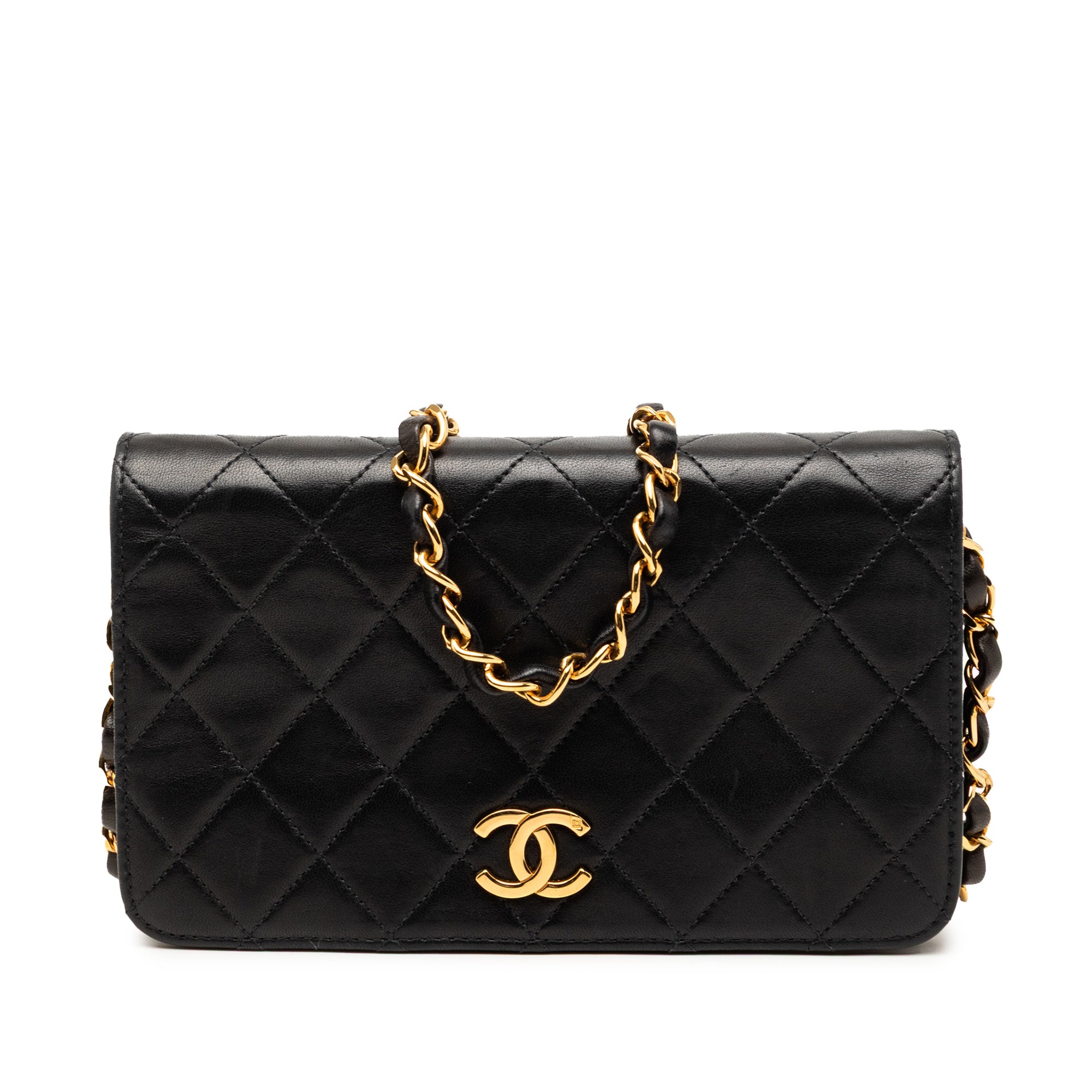 Chanel Small CC Quilted Lambskin Full Single Flap - image 1
