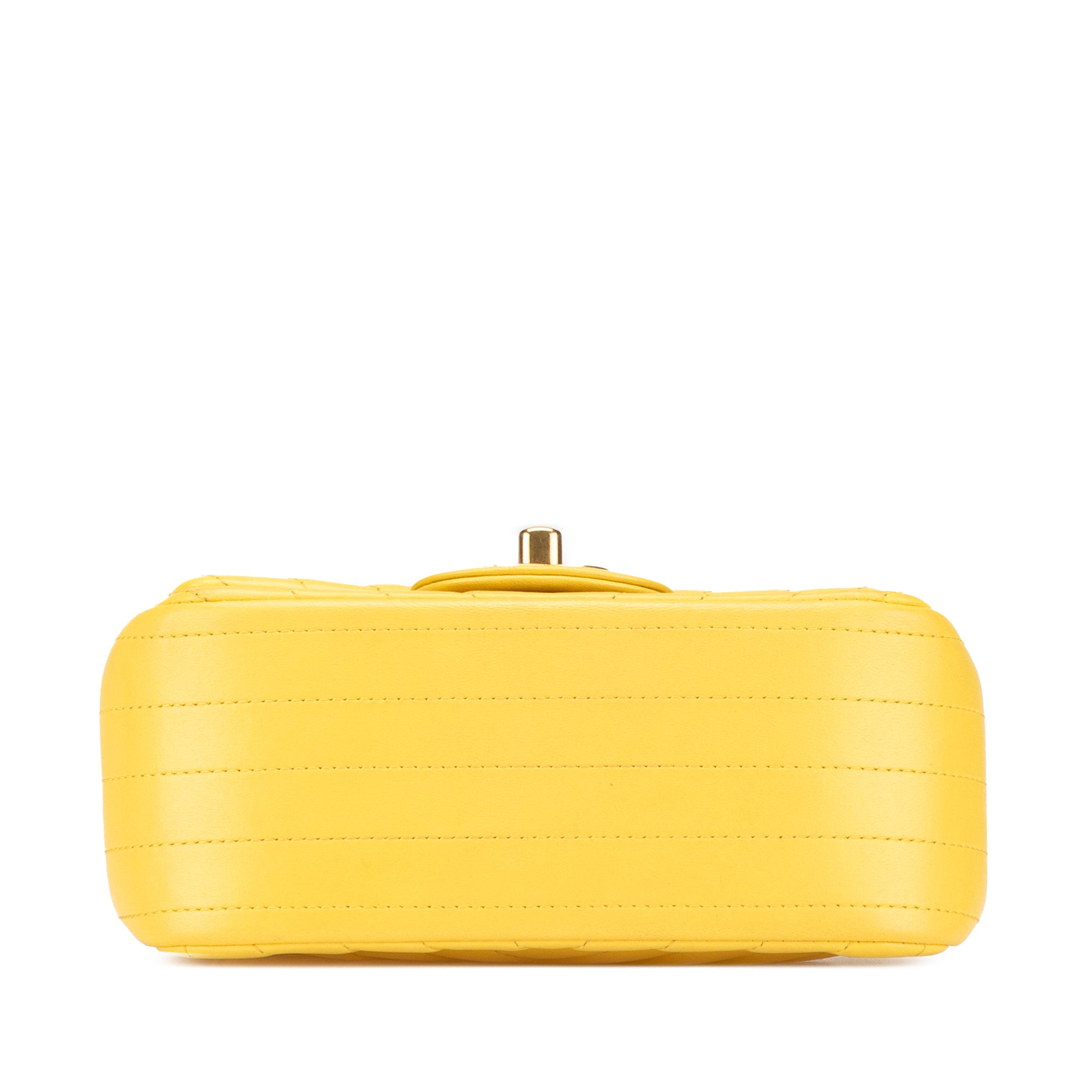 Chanel Mini Square Classic Chevron Lambskin Single Flap - image 3