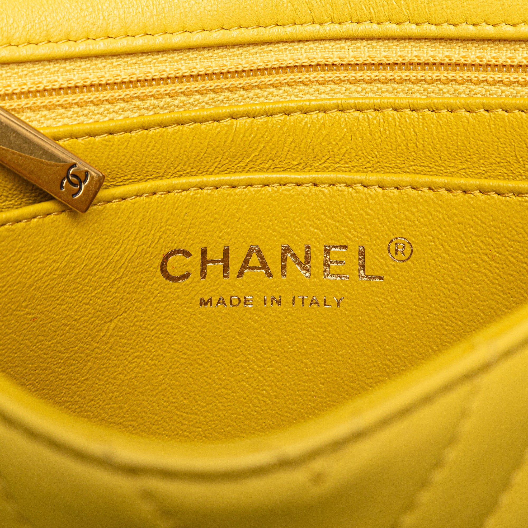 Chanel Mini Square Classic Chevron Lambskin Single Flap - image 5