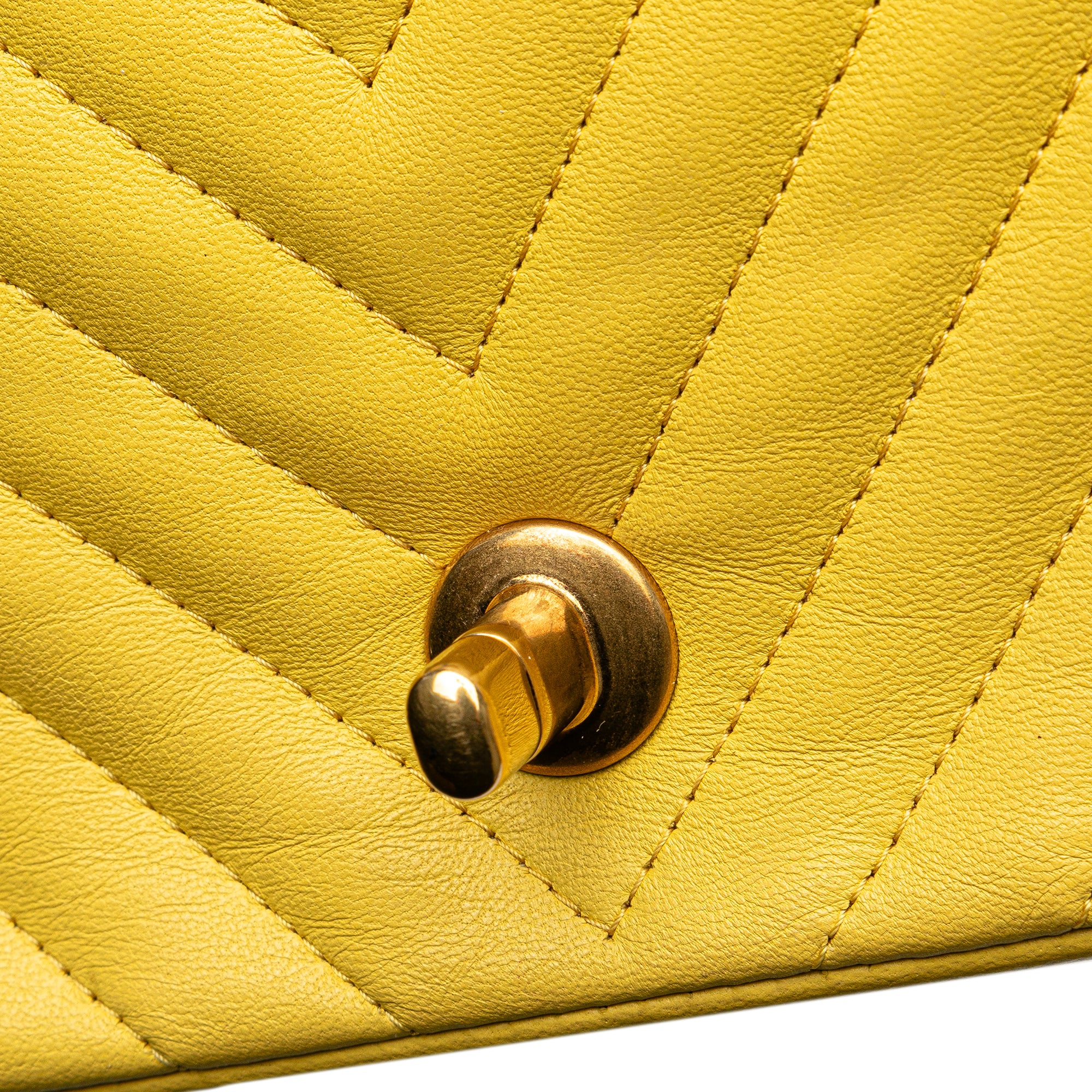 Chanel Mini Square Classic Chevron Lambskin Single Flap - image 8