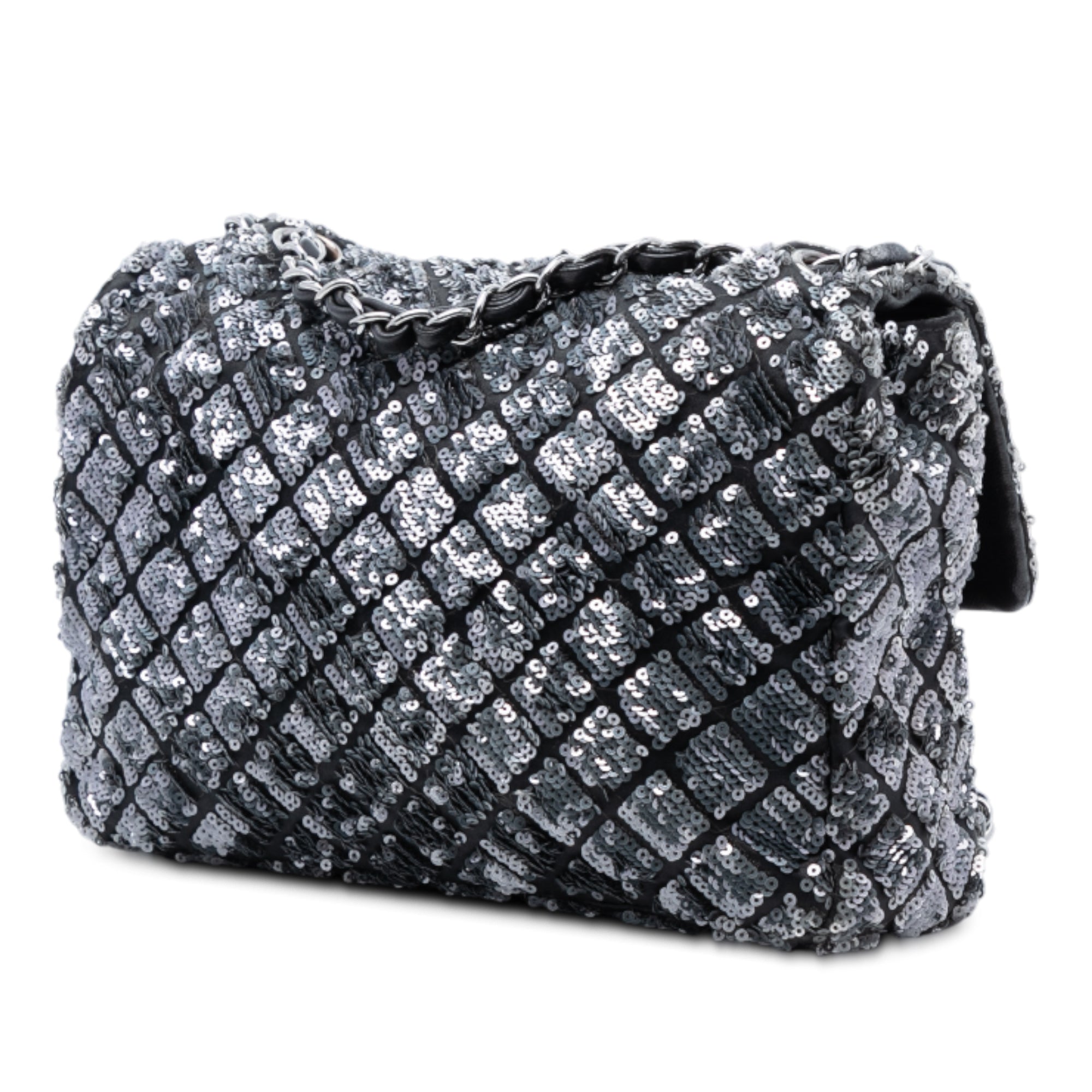 Chanel Medium CC Quilted Lambskin Sequin Single Flap - image 2