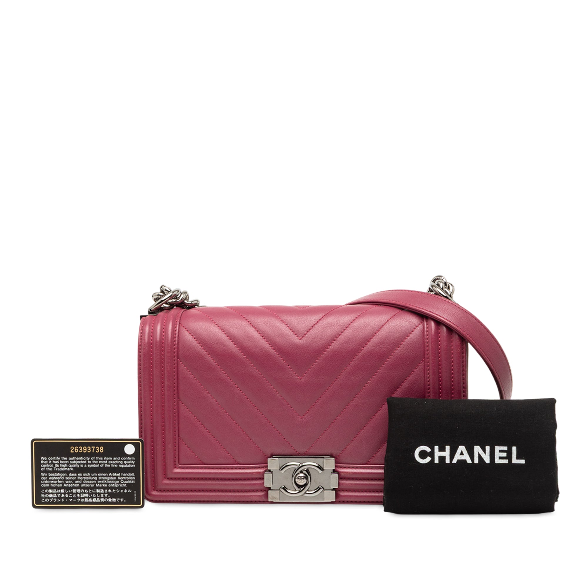 Chanel Old Medium Chevron Lambskin Boy Flap - image 8
