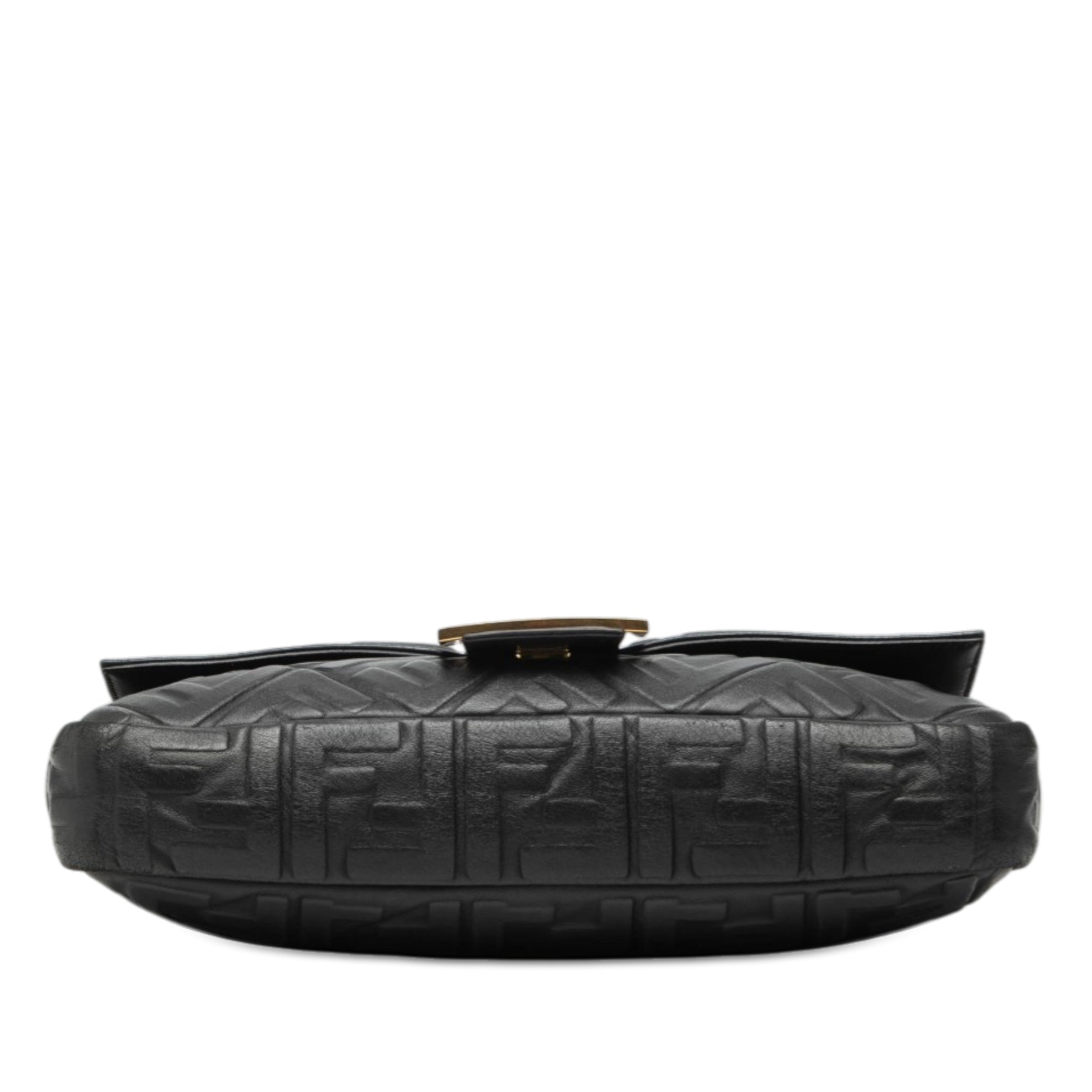 Fendi Large Zucca Embossed Leather Baguette Satchel - image 3