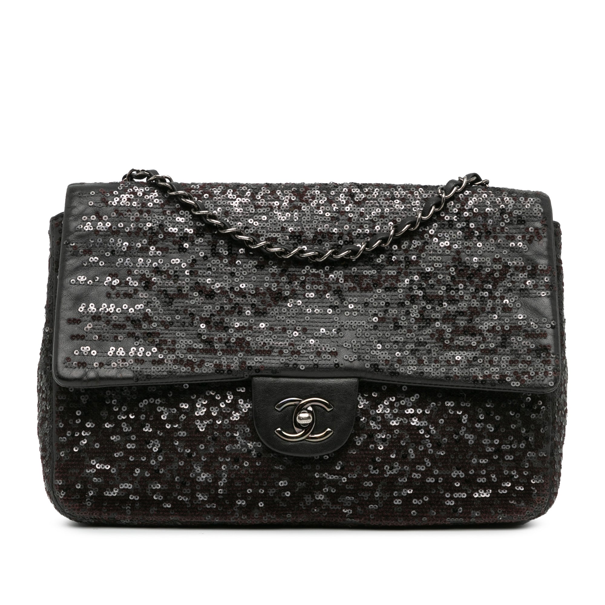 Chanel Jumbo Sequined Lambskin Moonlight On Water Flap - image 1