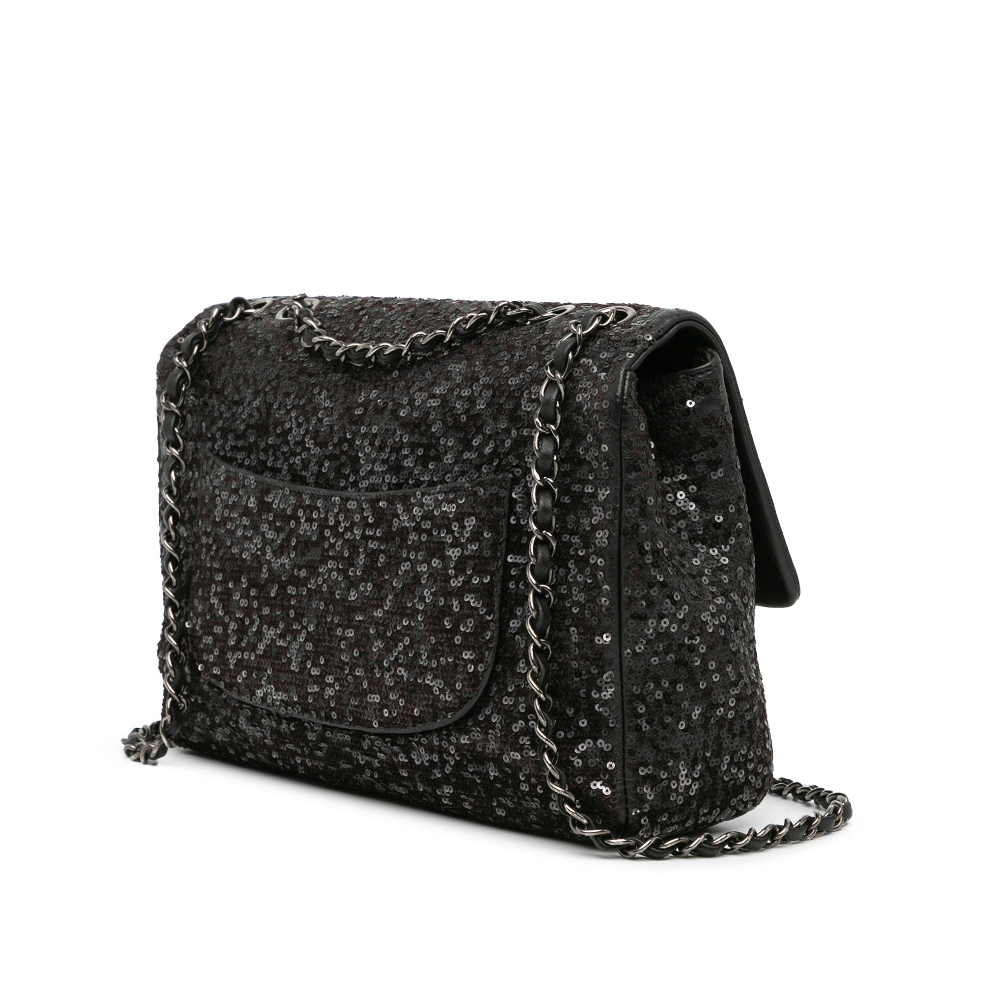Chanel Jumbo Sequined Lambskin Moonlight On Water Flap - image 2