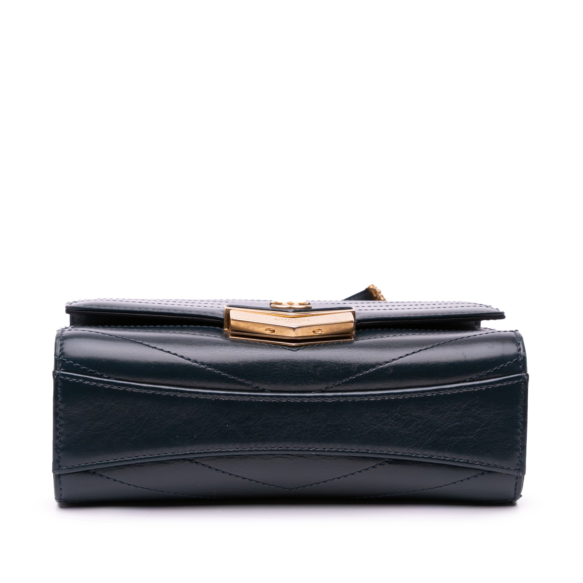 Chanel Small CC Chevron Calfskin Medal Flap - image 3