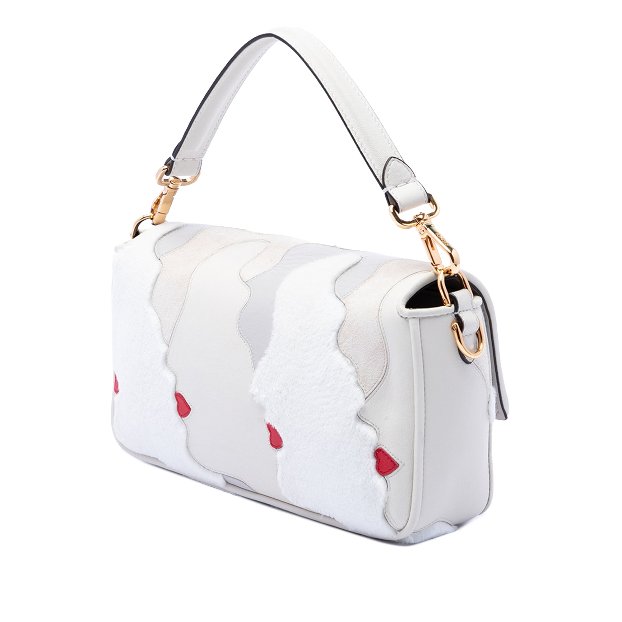Fendi Nappa and Mink Fur Faces Baguette Satchel - image 2
