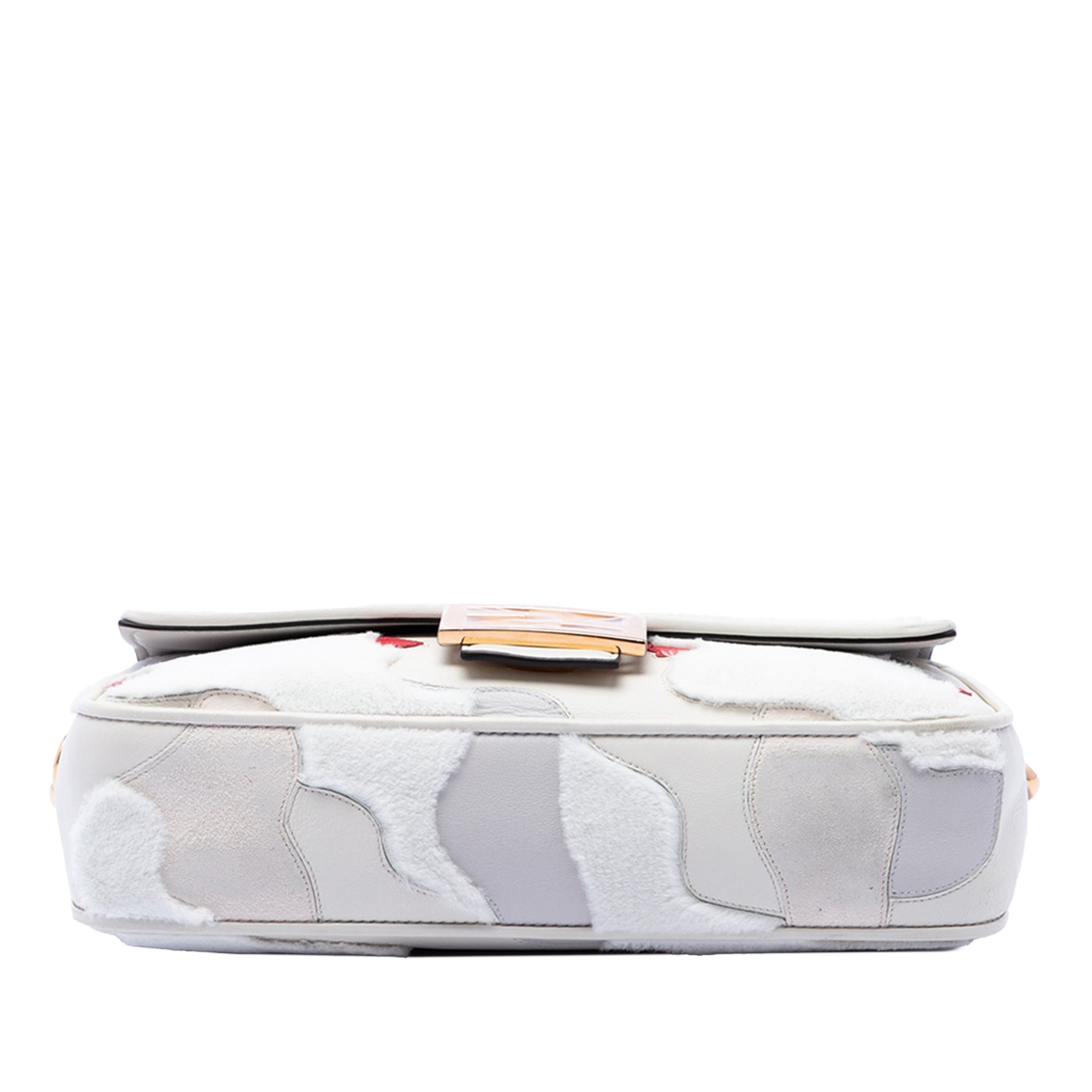 Fendi Nappa and Mink Fur Faces Baguette Satchel - image 3