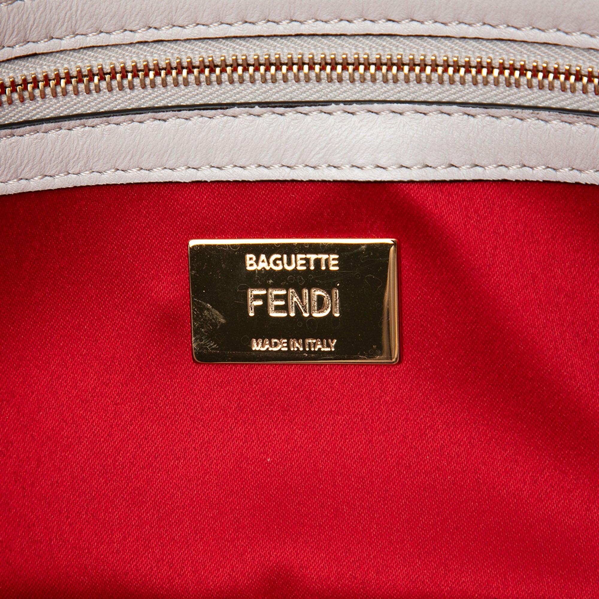 Fendi Nappa and Mink Fur Faces Baguette Satchel - image 5