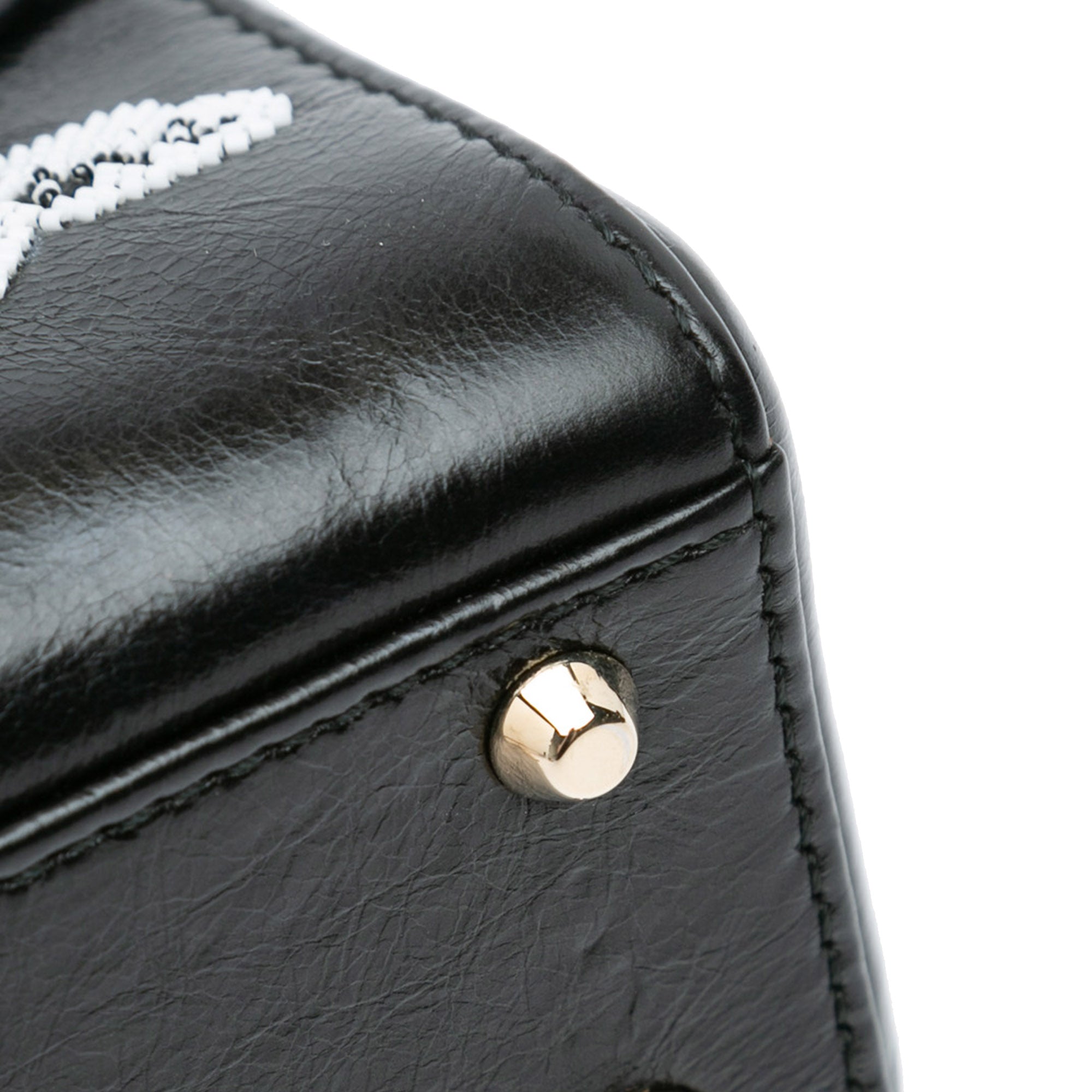 Dior Mini Calfskin Beaded Lady Dior - image 12