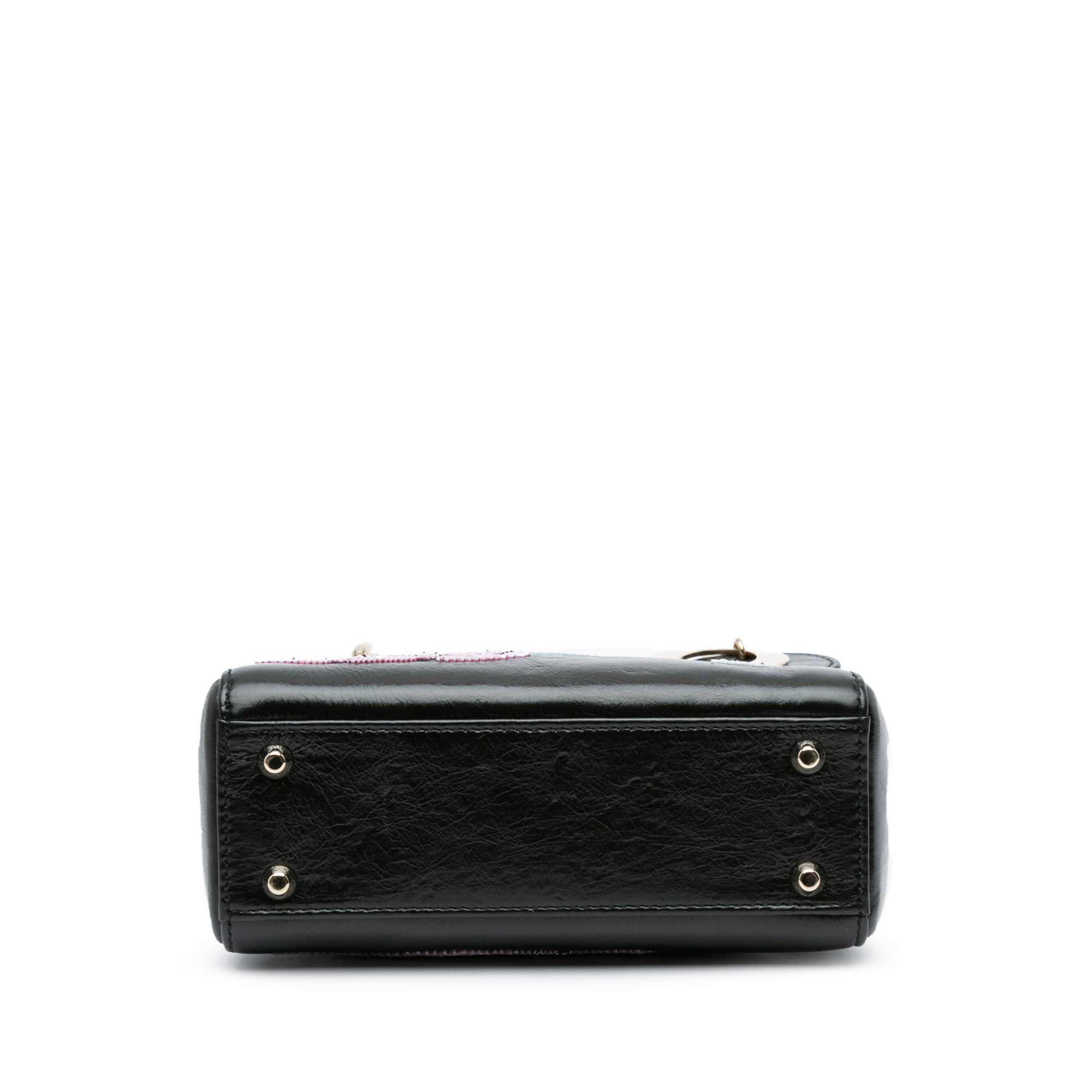 Dior Mini Calfskin Beaded Lady Dior - image 4