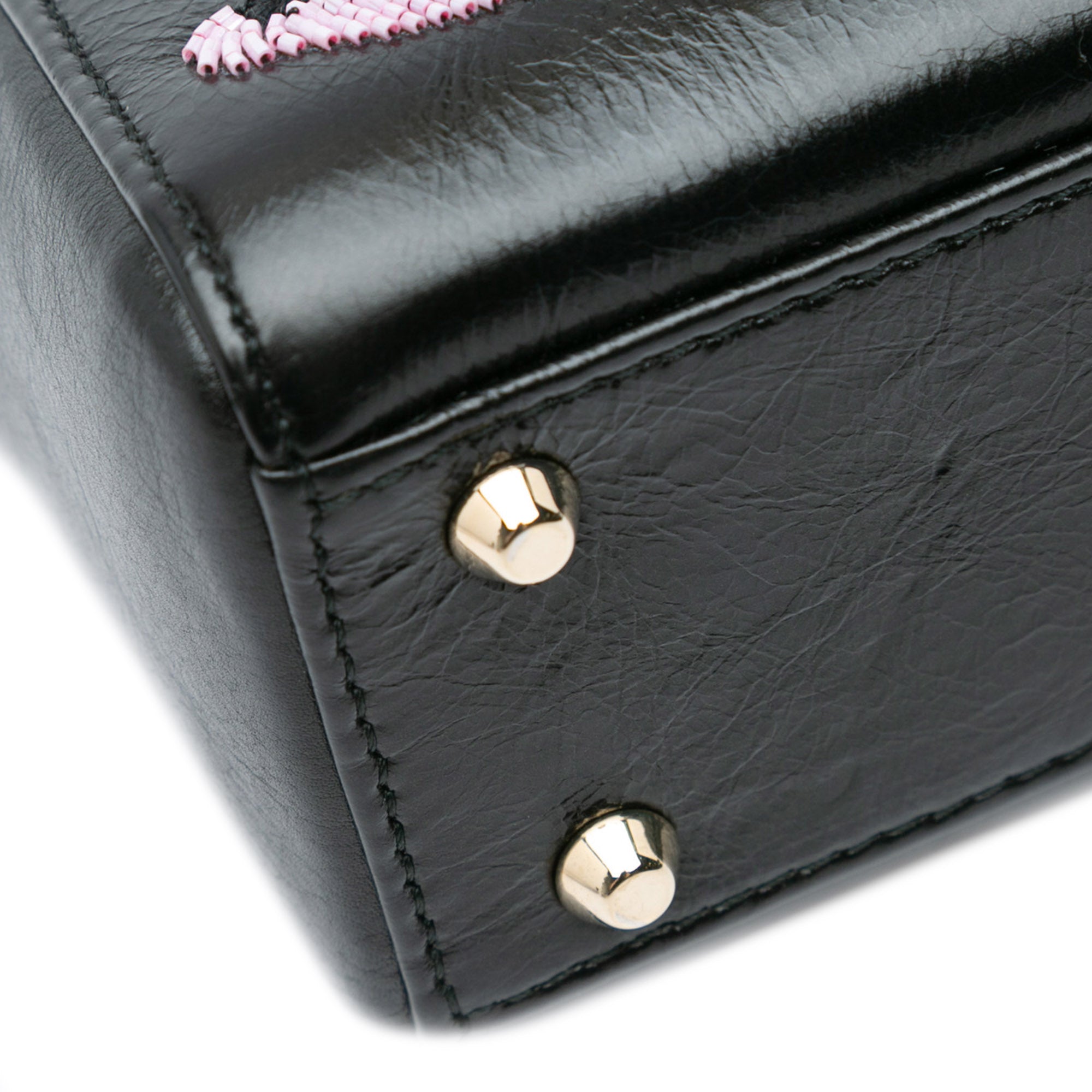 Dior Mini Calfskin Beaded Lady Dior - image 9