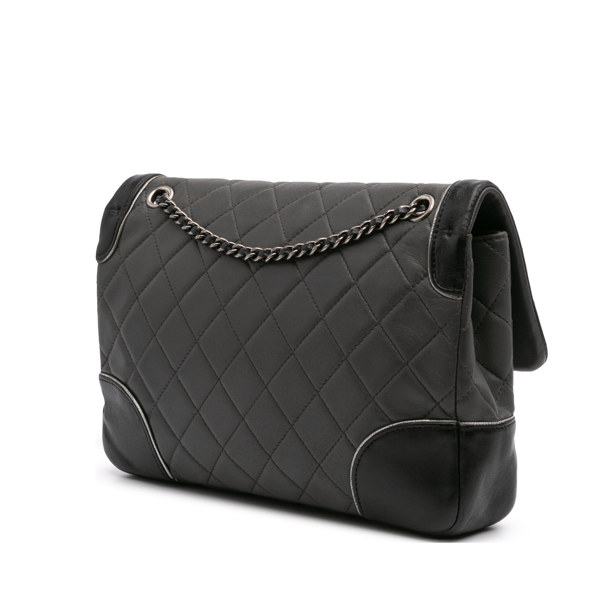 Chanel Paris Salzburg Medium Bicolor Quilted Lambskin Tyrolean Flap - image 2