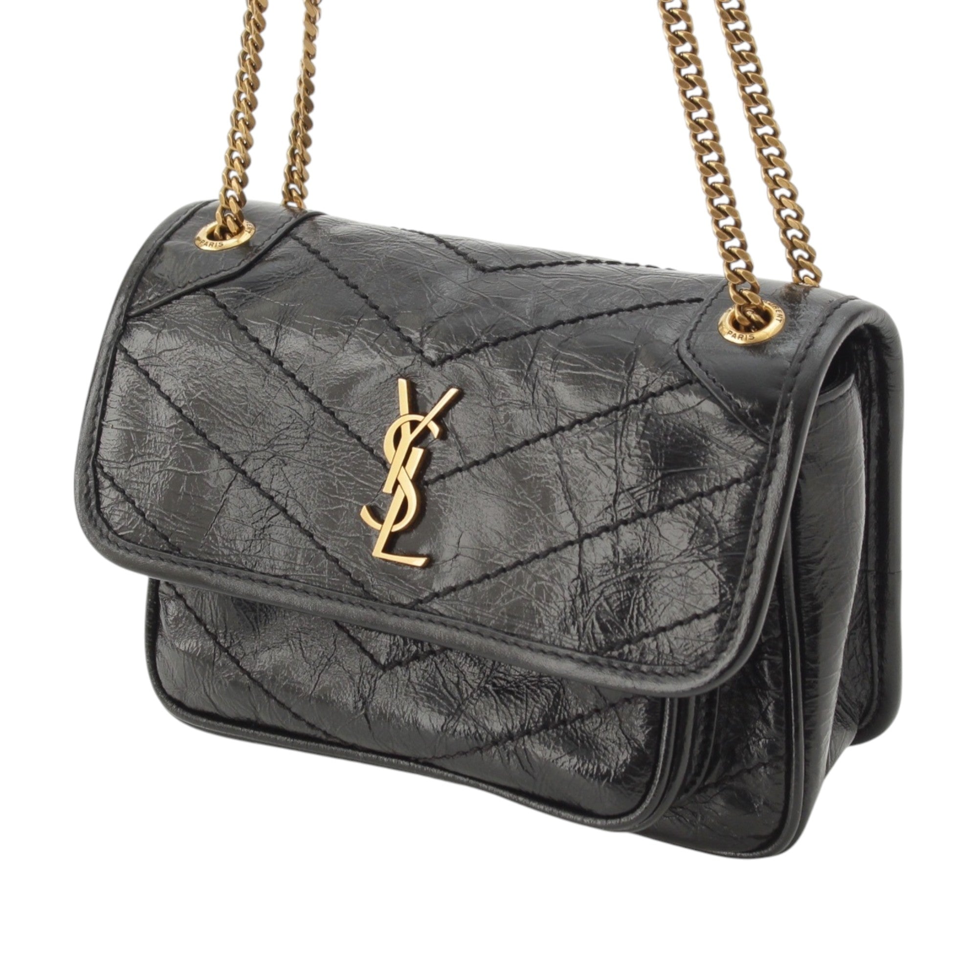 Saint Laurent Mini Crinkled Calfskin Niki - image 2