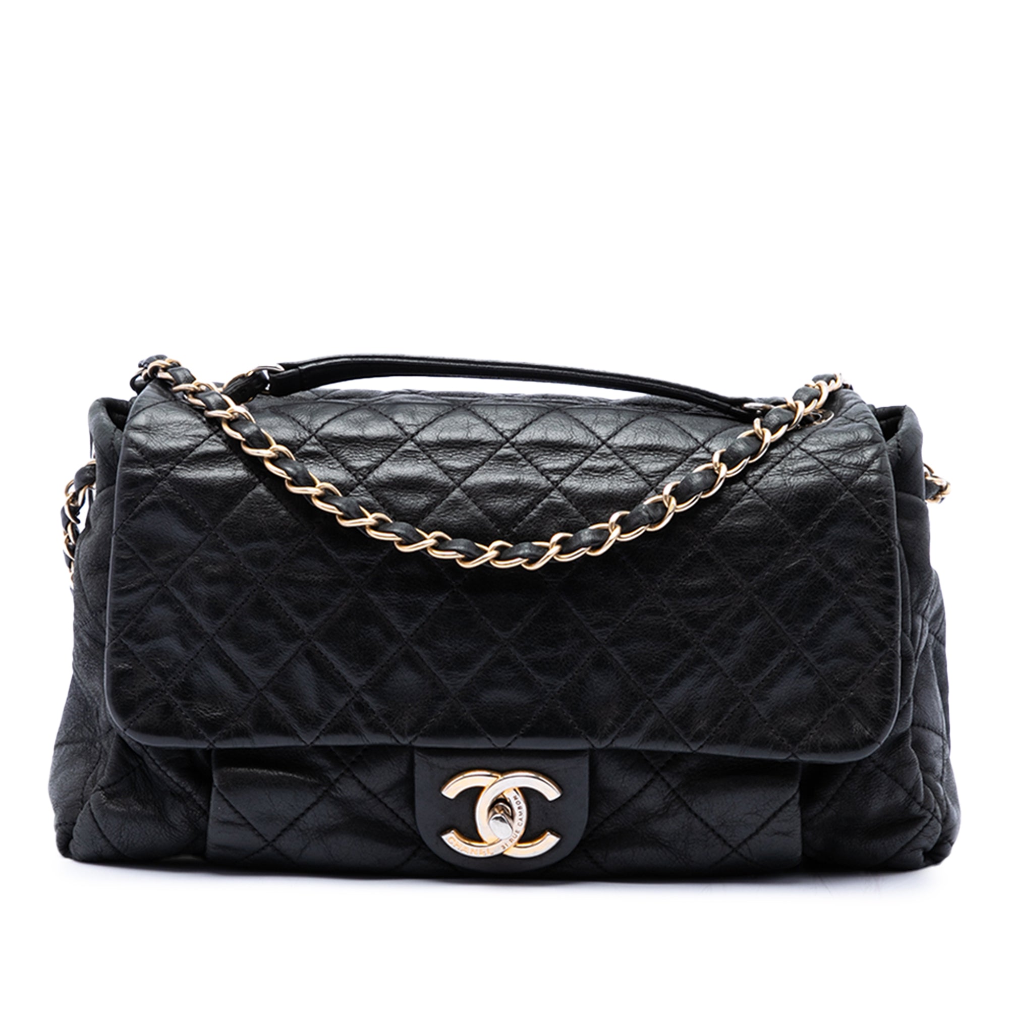 Chanel Large Quilted Iridescent Calfskin Chic Quilt Flap - image 1